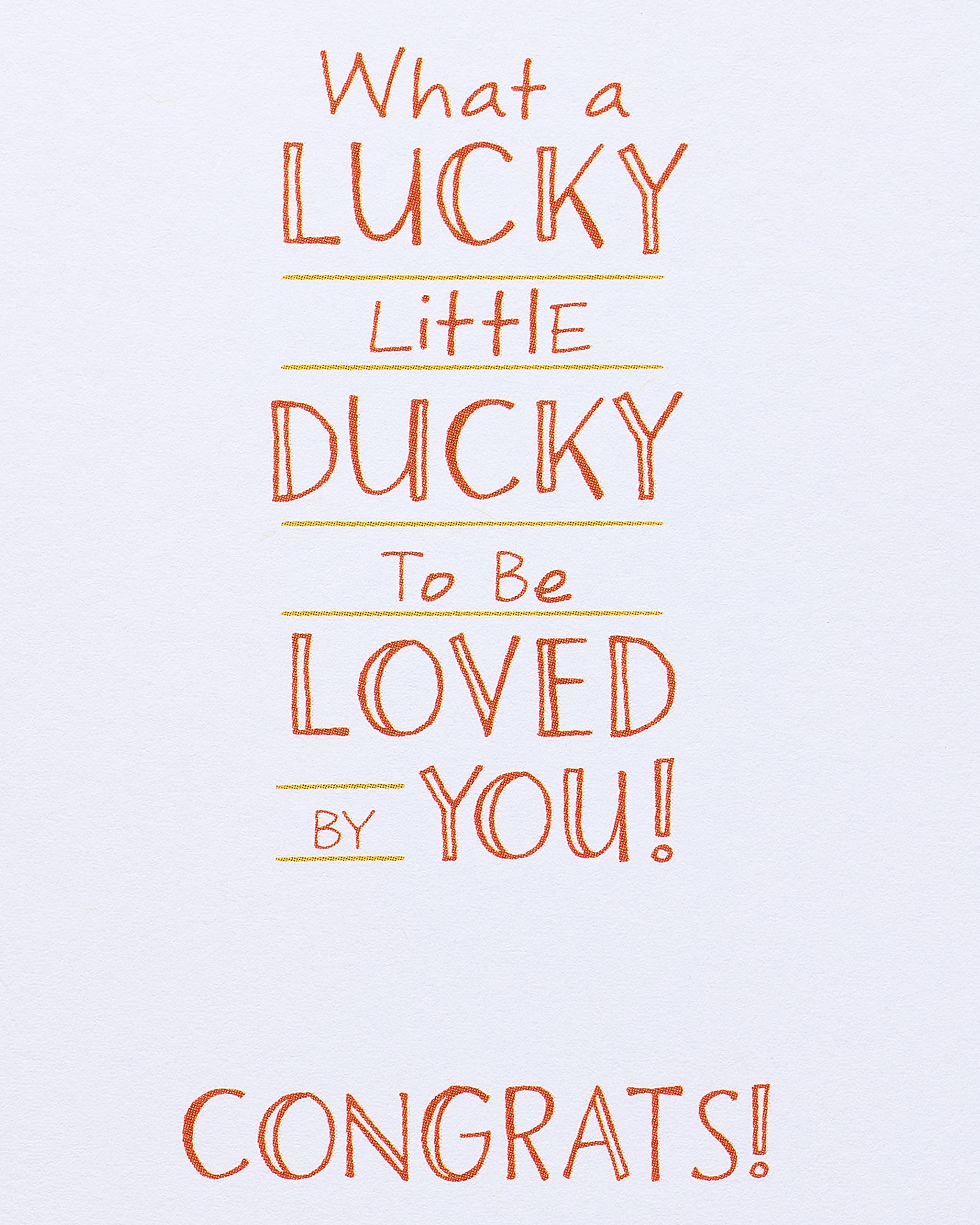 American Greetings New Baby Card (Lucky Little Ducky) - Image 3