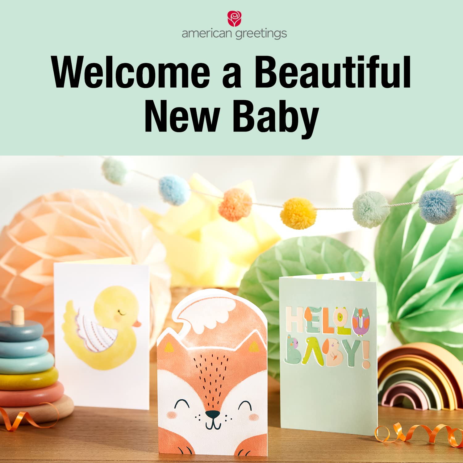 American Greetings Baby Shower Card for Boy (Fox) - Image 7