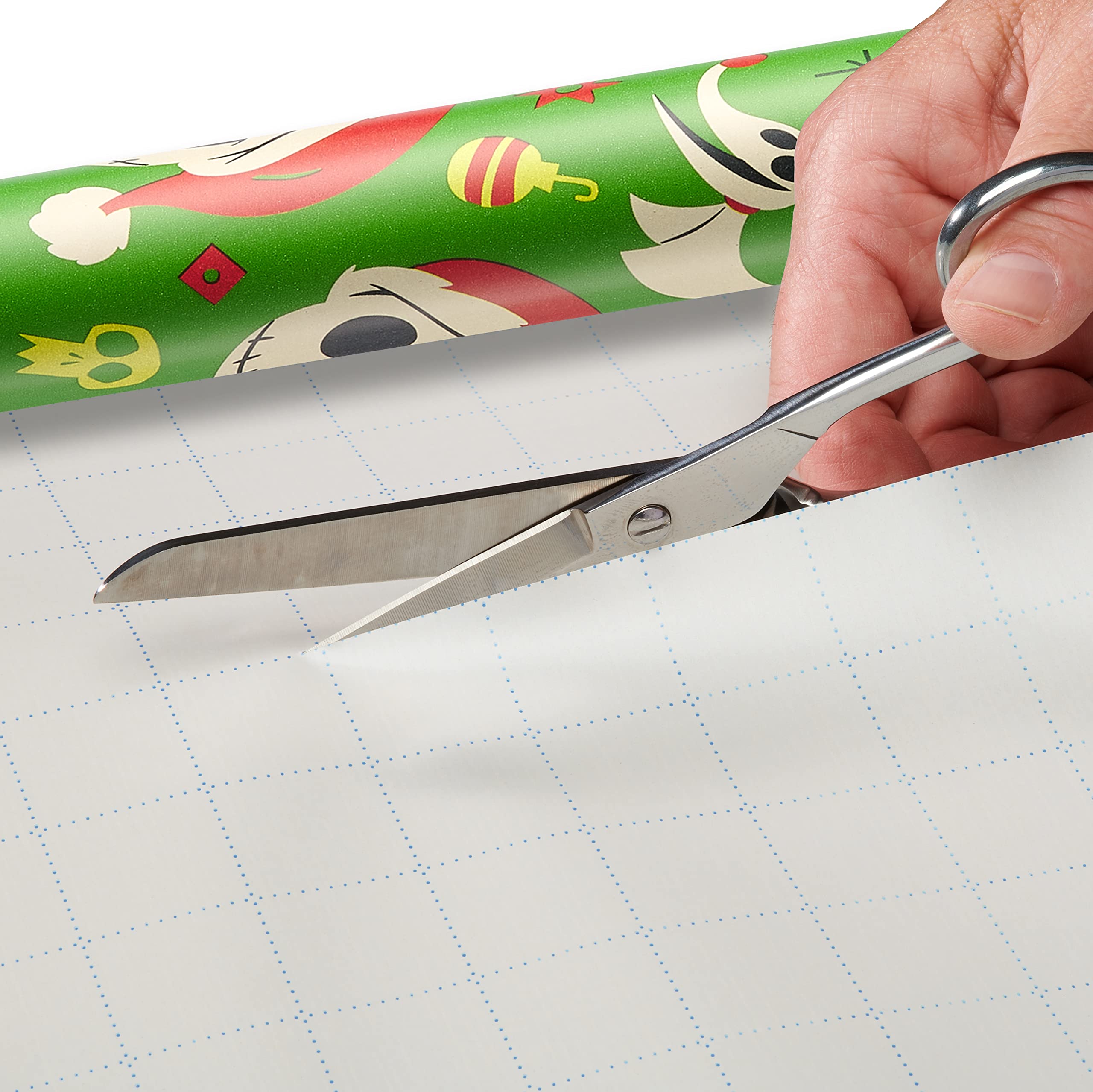 American Greetings Nightmare Before Christmas Christmas Wrapping Paper Rolls, Black and Red Holiday Gift Wrap (105 sq. ft., 3 Rolls-30 in. x 14 ft., Cut Lines) Jack Skellington, Oogie Boogie, Cosmo - Image 7