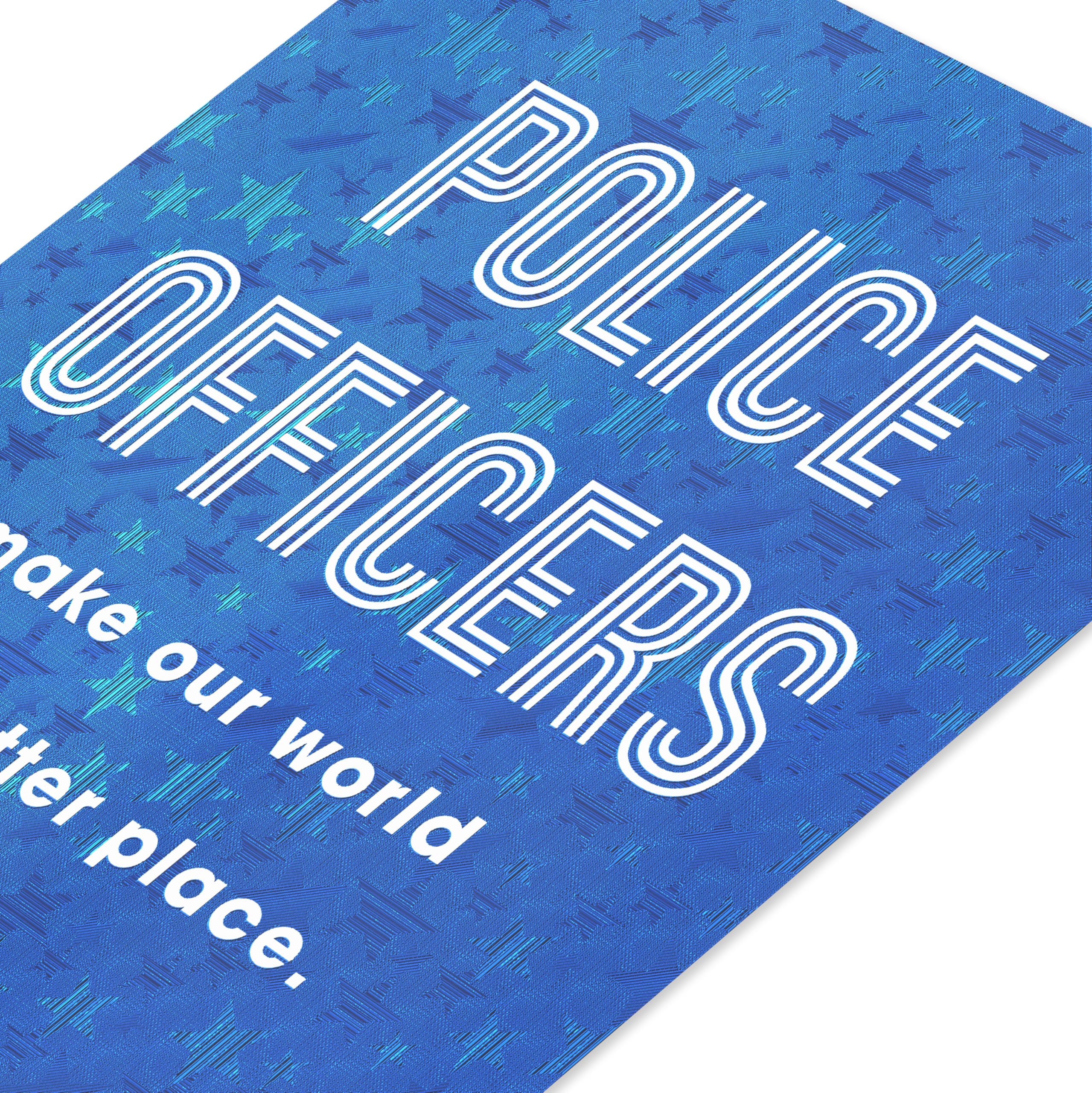 American Greetings Police Officer Thank You Card, First Responder Appreciation Card (A Better Place) - Image 4
