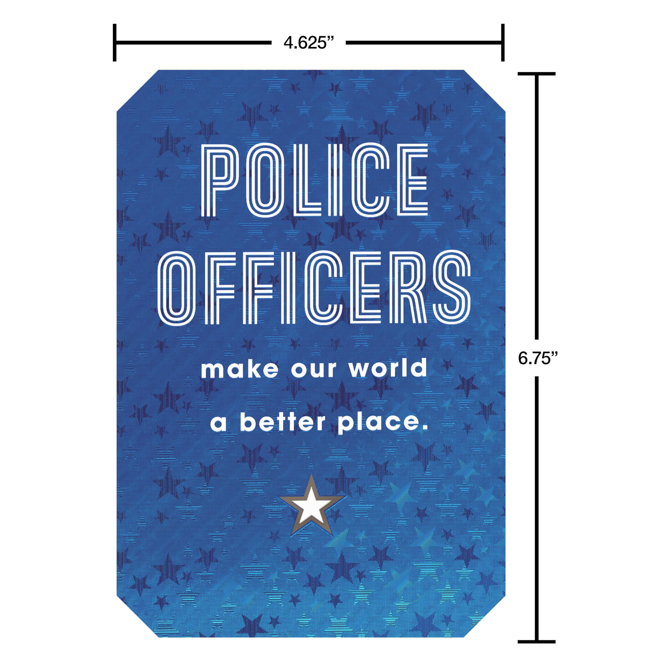 American Greetings Police Officer Thank You Card, First Responder Appreciation Card (A Better Place) - Image 5