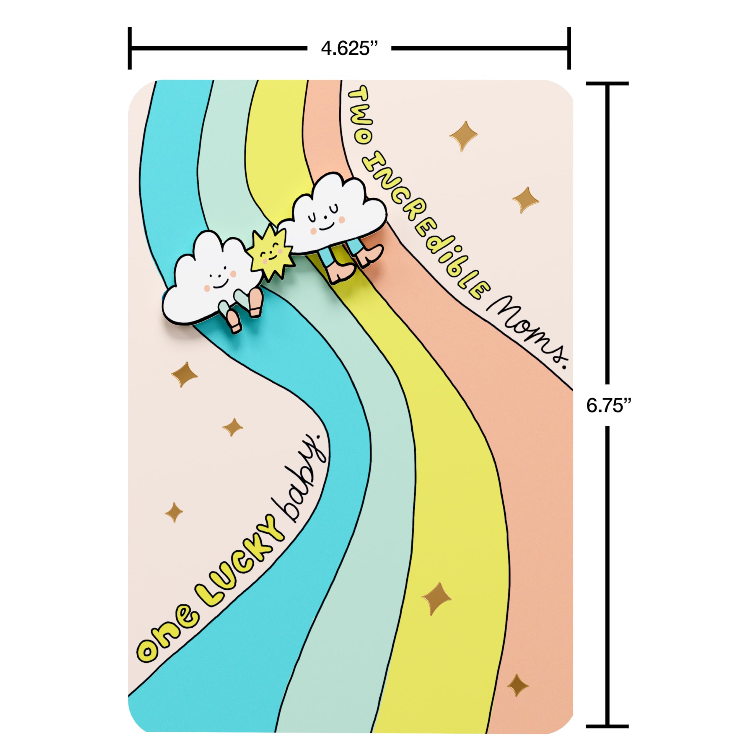 American Greetings Rainbow Congratulations to Two Moms On New Baby (Growing Family) - Image 4