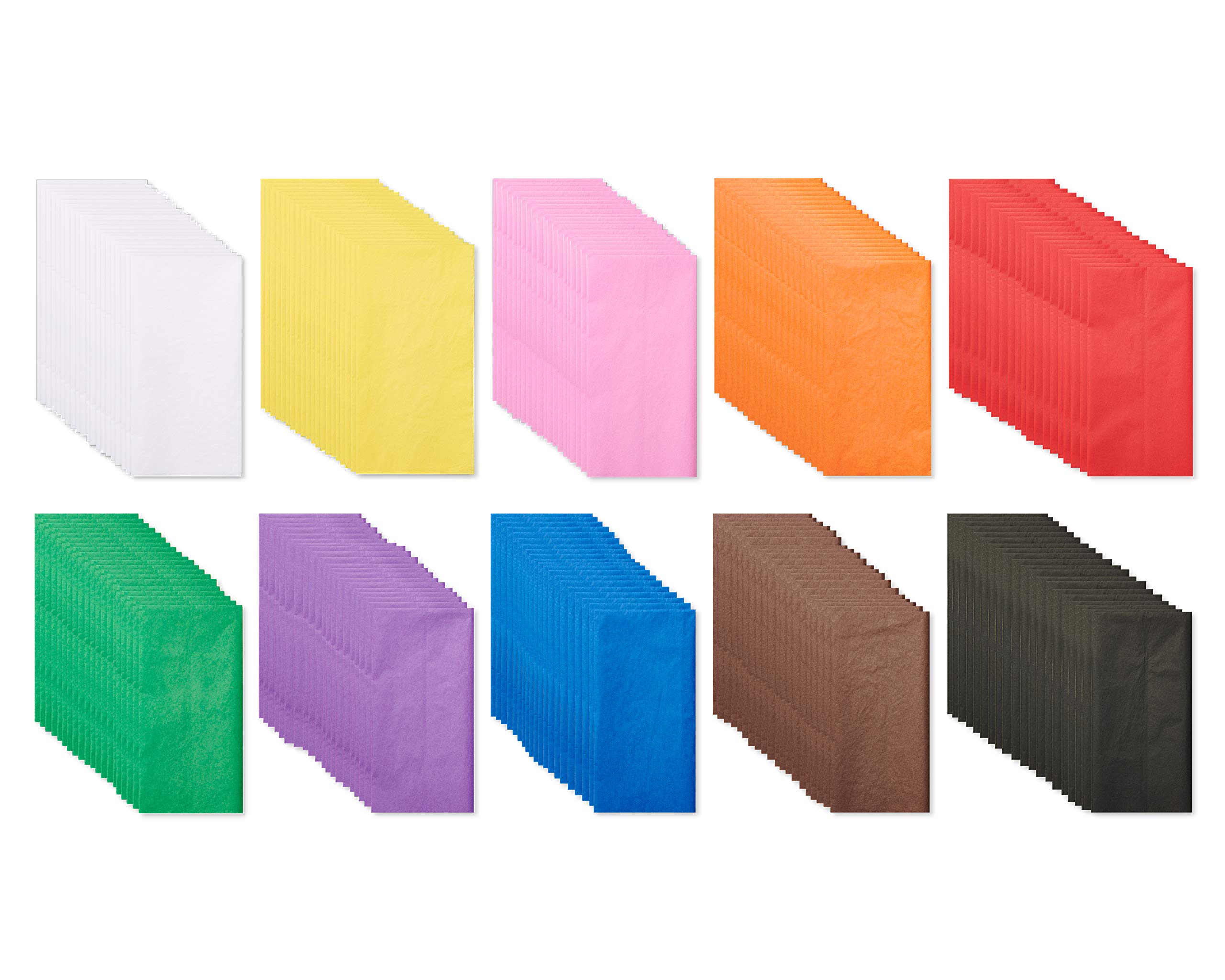 American Greetings Rainbow Tissue Paper, (200 Sheets, 10 colors, 20" x 20") for Birthdays, Christmas, Holidays, Gift Bags, Boxes, Gift Wrap, Crafts, Paper Flowers, Pom Poms, Tassel Garland, and More - Image 3