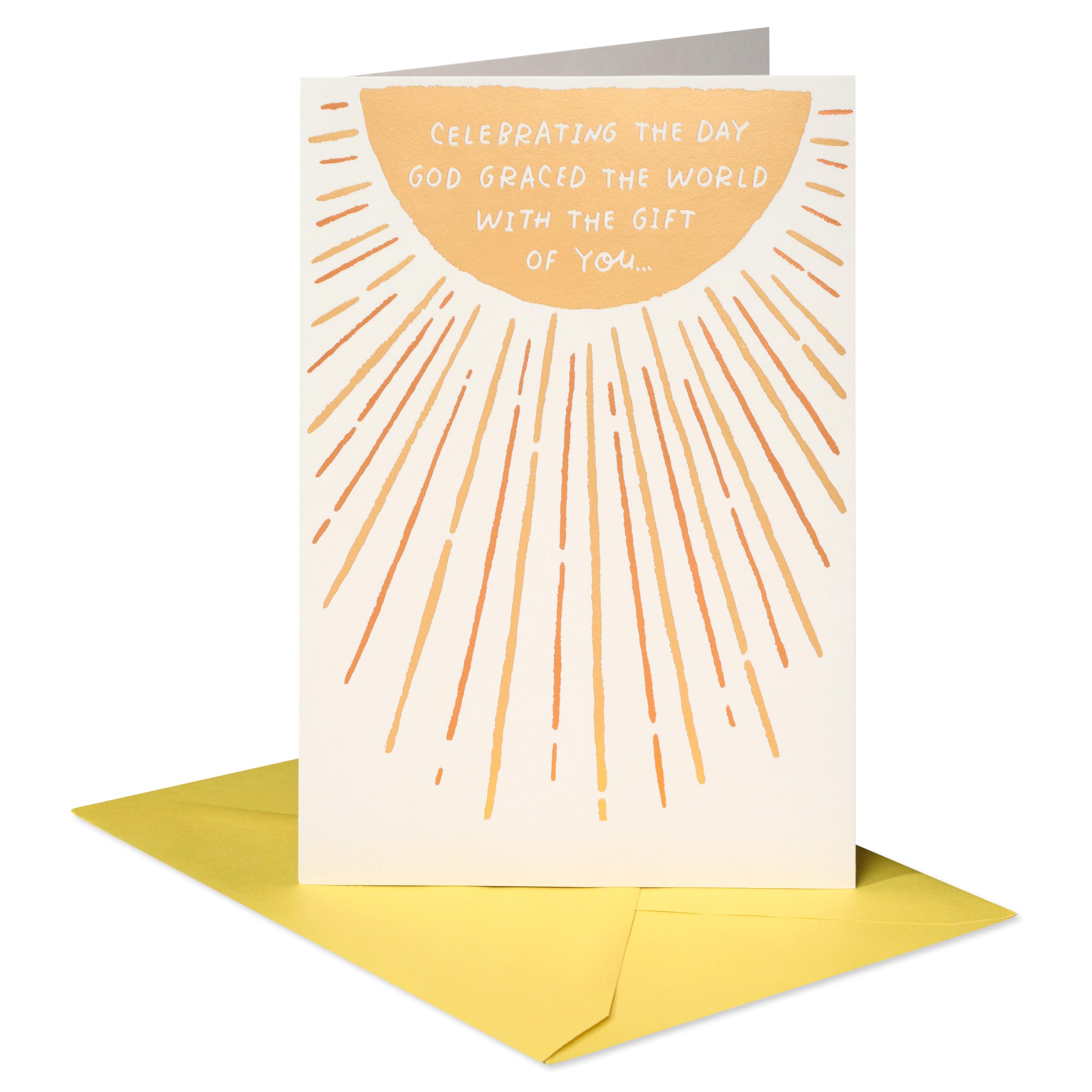 American Greetings Religious Birthday Card (His Light Shines on You)