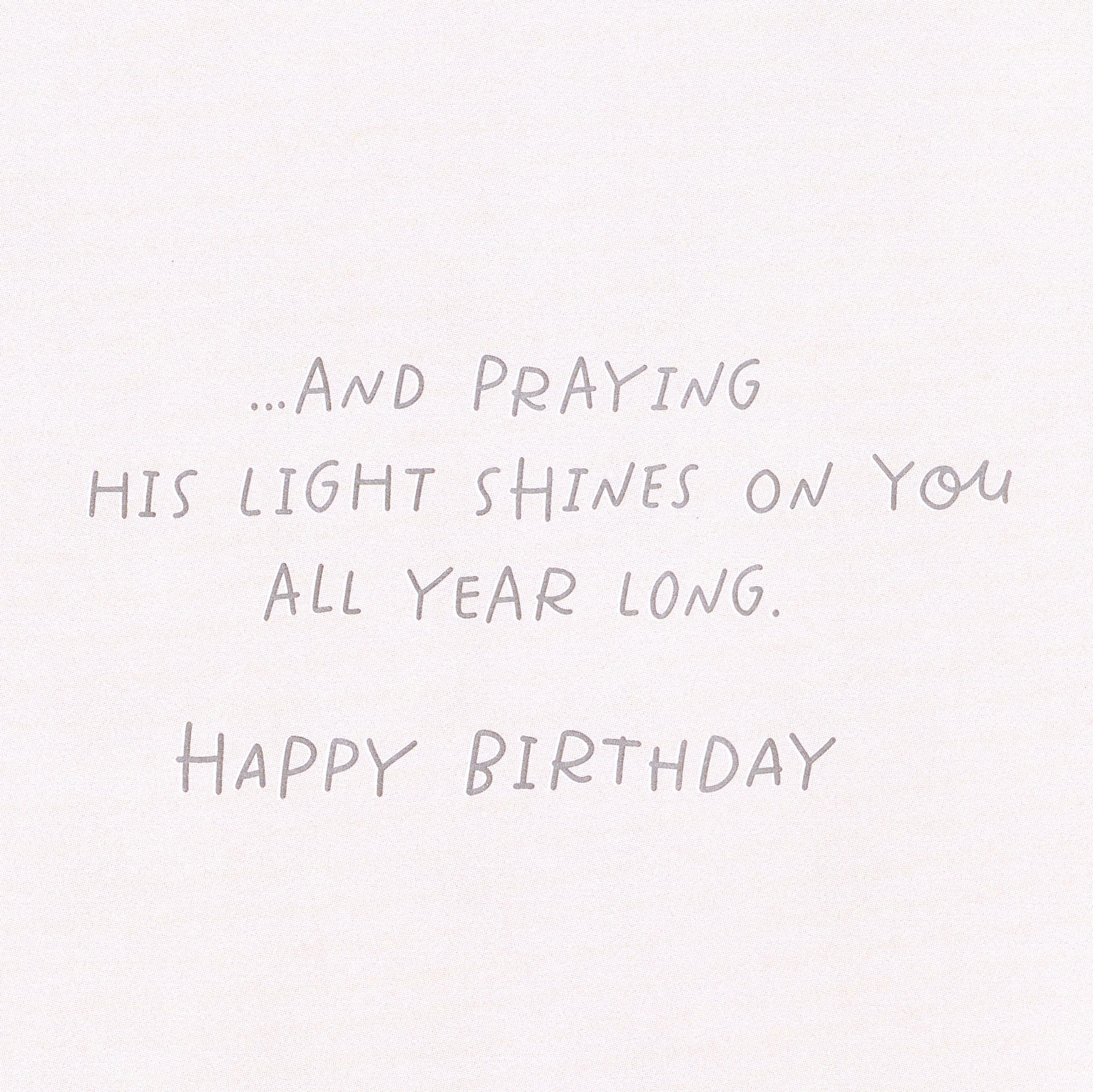 American Greetings Religious Birthday Card (His Light Shines on You) - Image 3