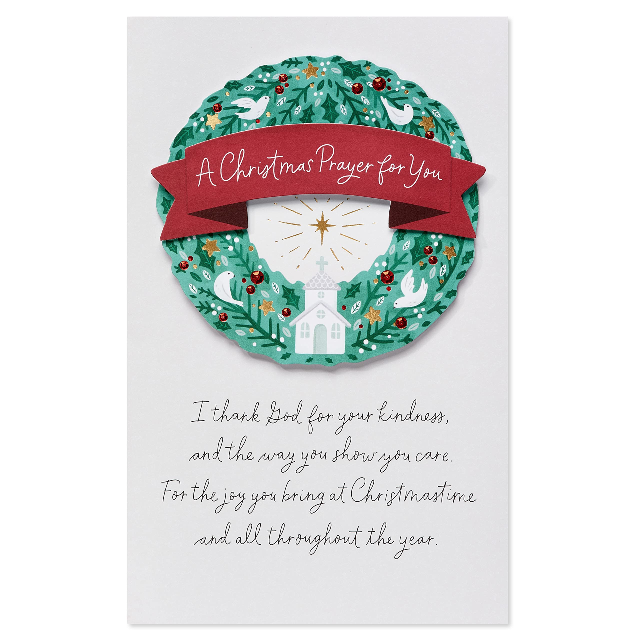 American Greetings Religious Christmas Card (I Thank God for Your Kindness) - Image 4