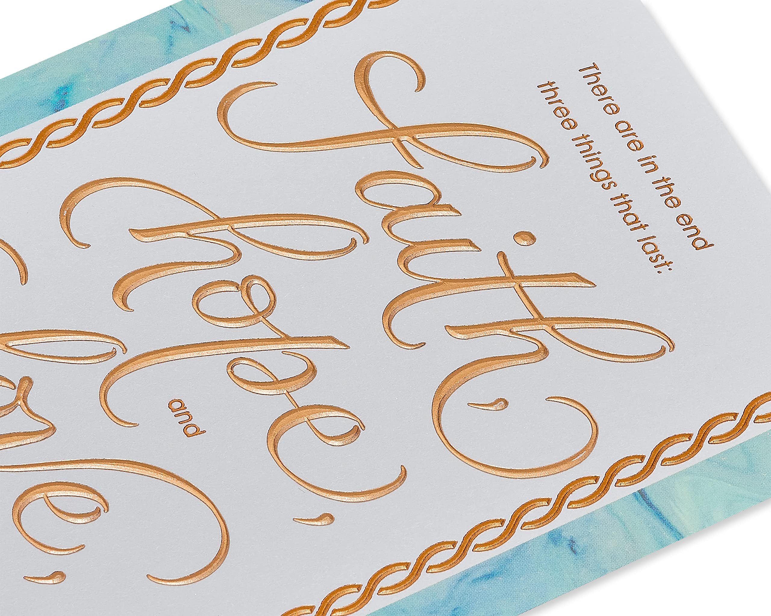 American Greetings Religious Sympathy Card (Faith, Hope, and Love) - Image 6