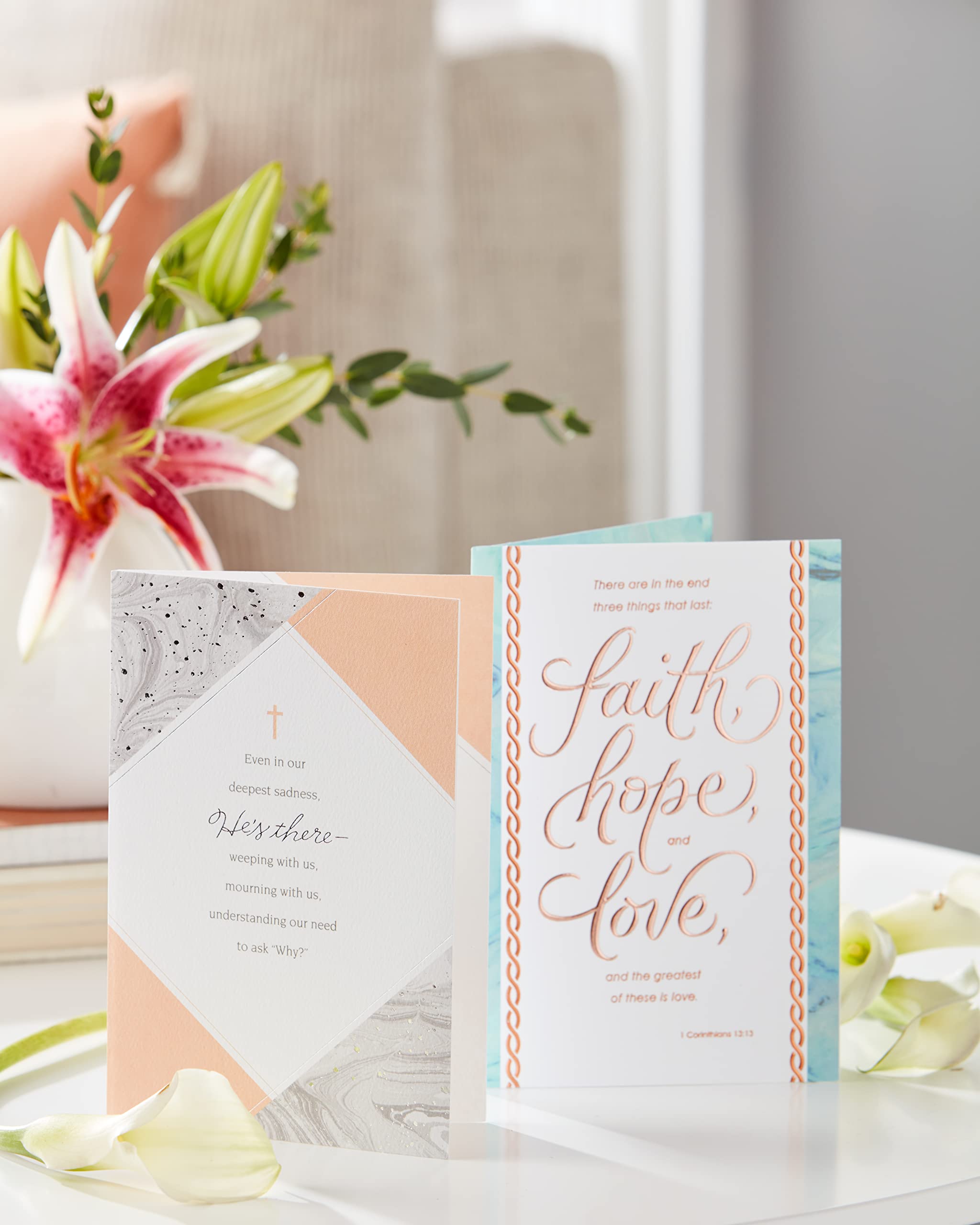American Greetings Religious Sympathy Card (Faith, Hope, and Love) - Image 7