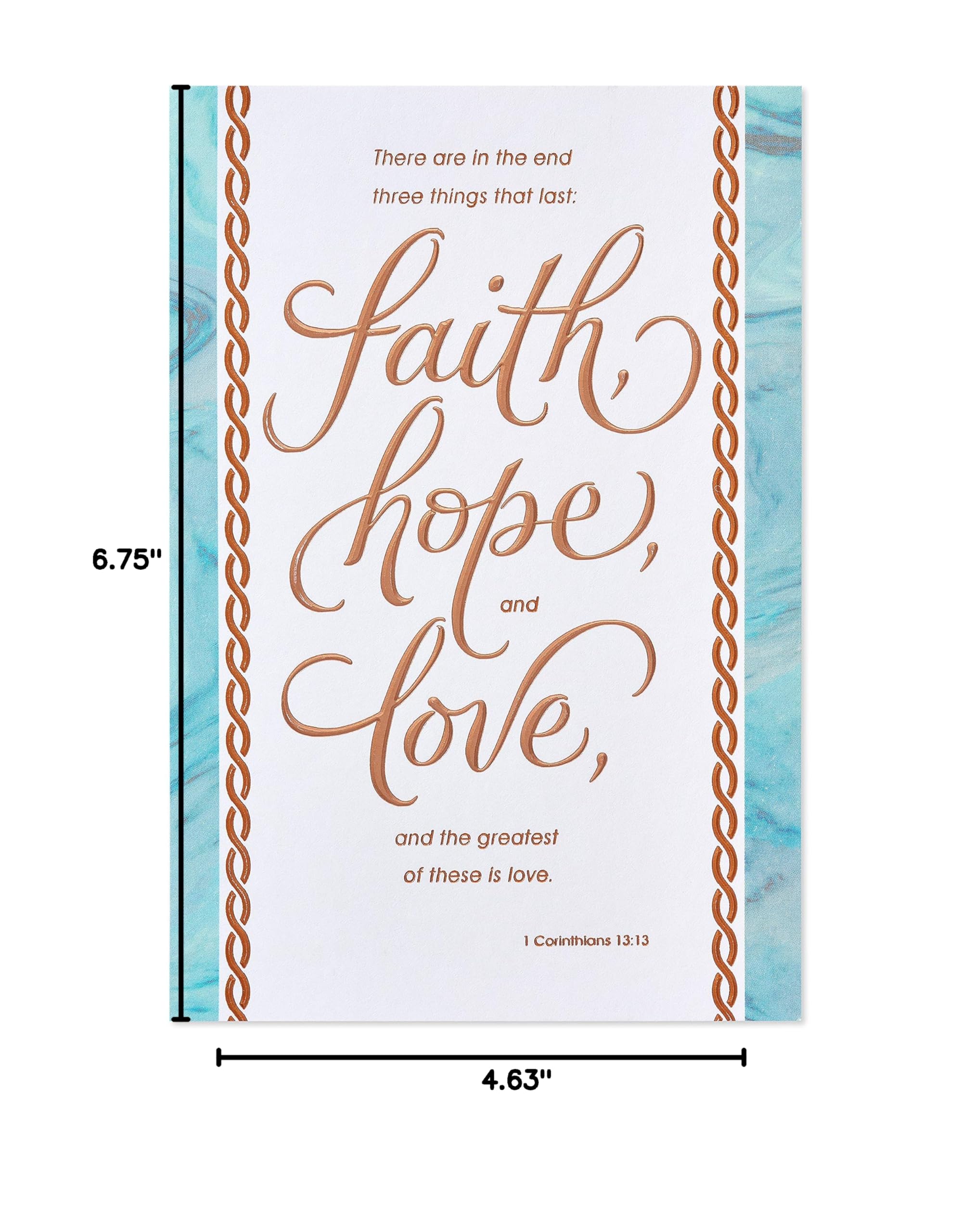 American Greetings Religious Sympathy Card (Faith, Hope, and Love) - Image 9