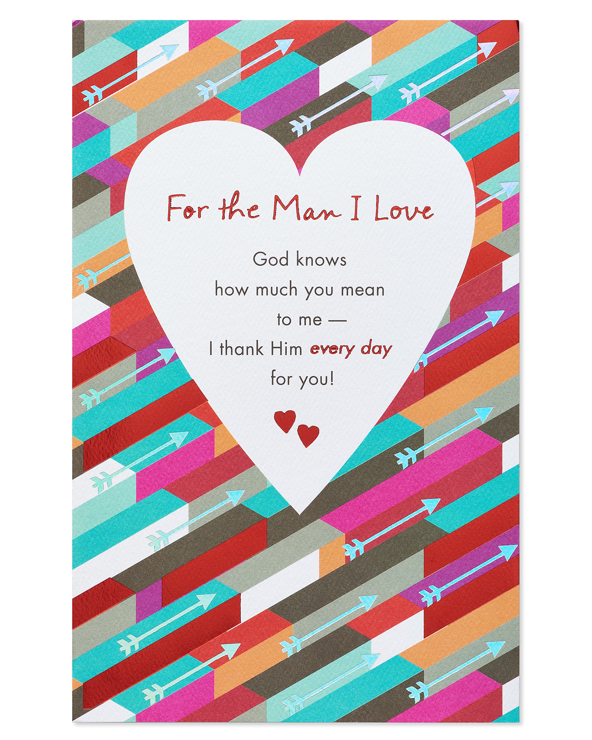 American Greetings Religious Valentine's Day Card for Him (I Thank Him Everyday) - Image 3