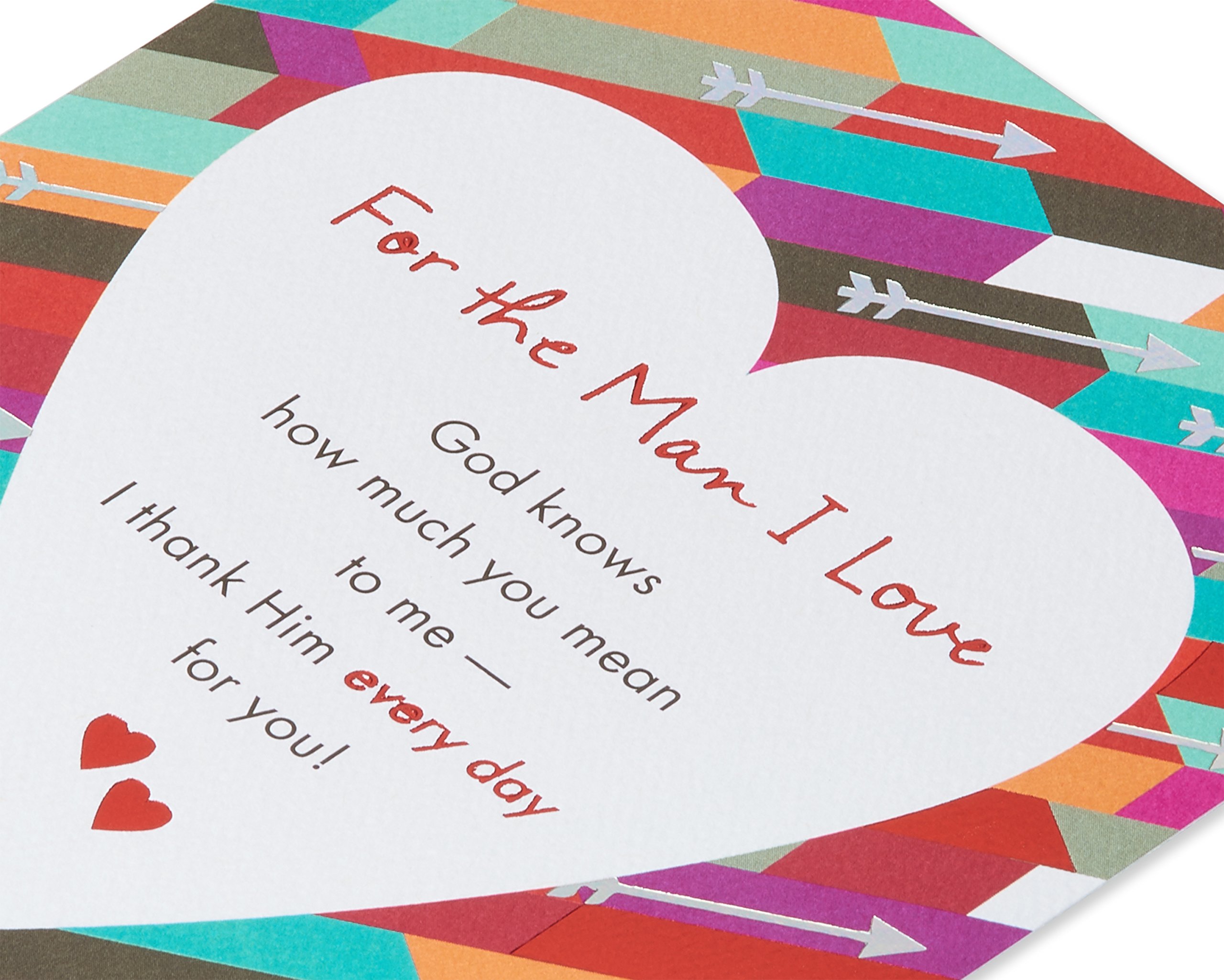 American Greetings Religious Valentine's Day Card for Him (I Thank Him Everyday) - Image 4
