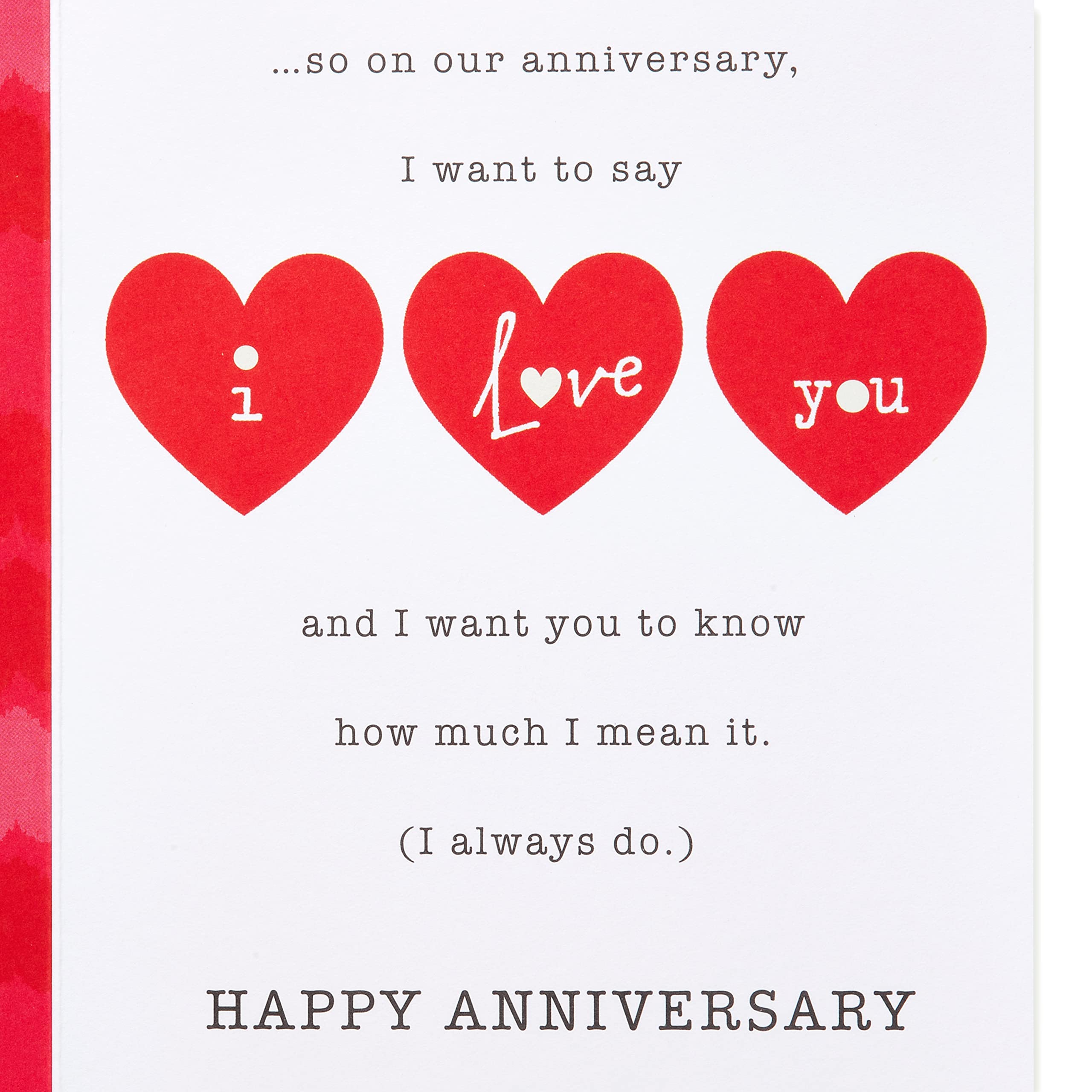 American Greetings Romantic Anniversary Card (I Love You) - Image 3