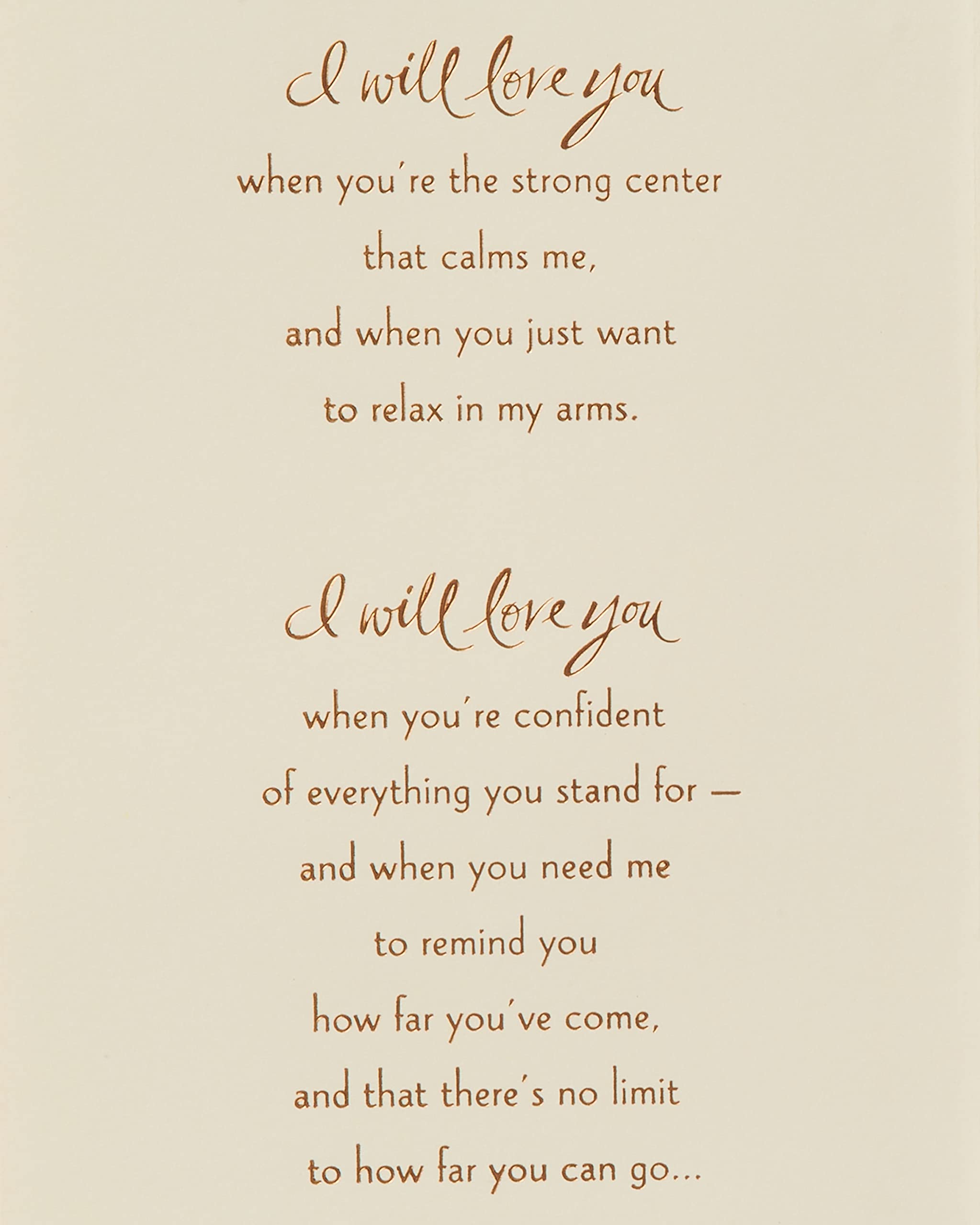 American Greetings Romantic Anniversary Card (I Will) - Image 3