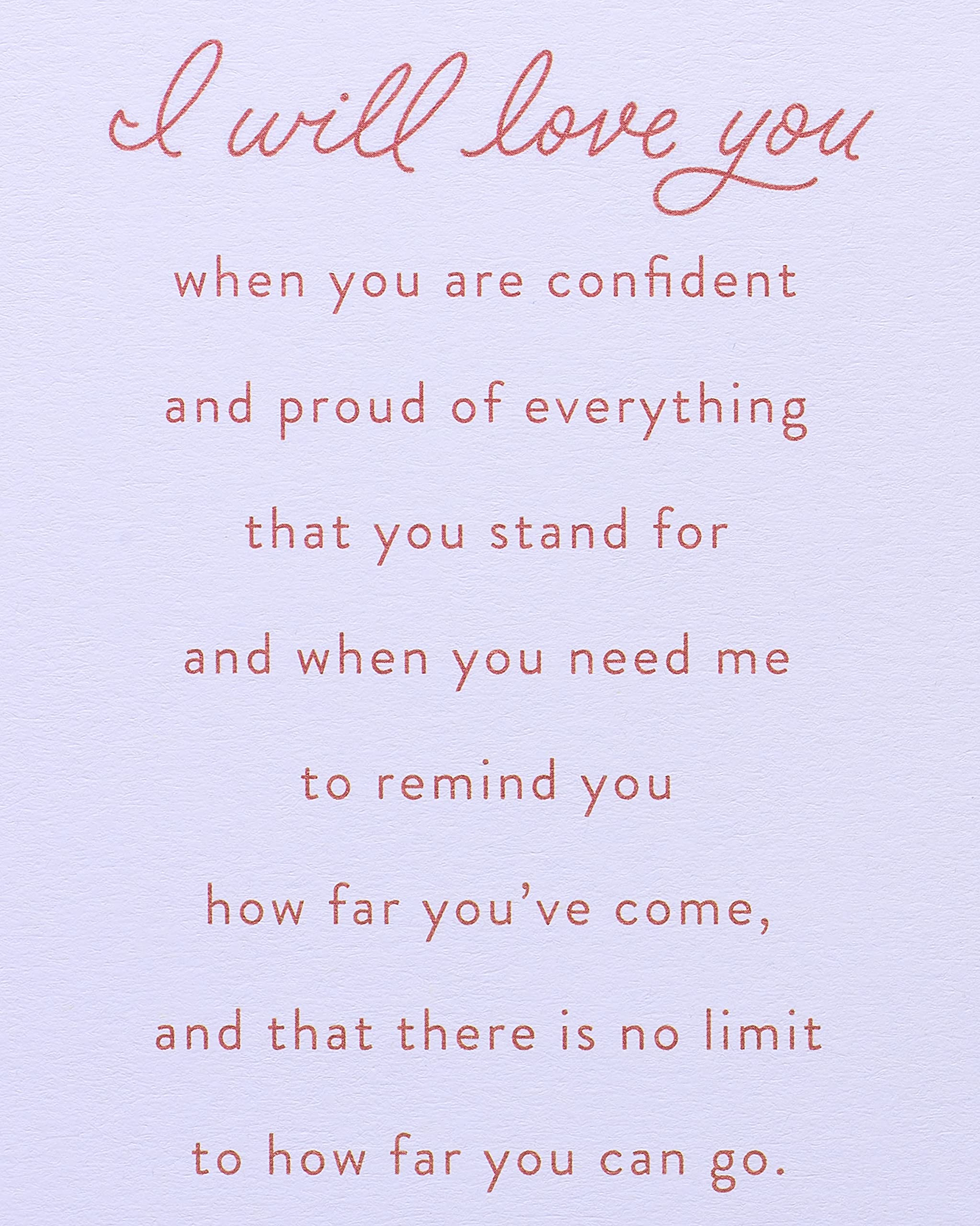 American Greetings Romantic Birthday Card (I Will Love You) - Image 3