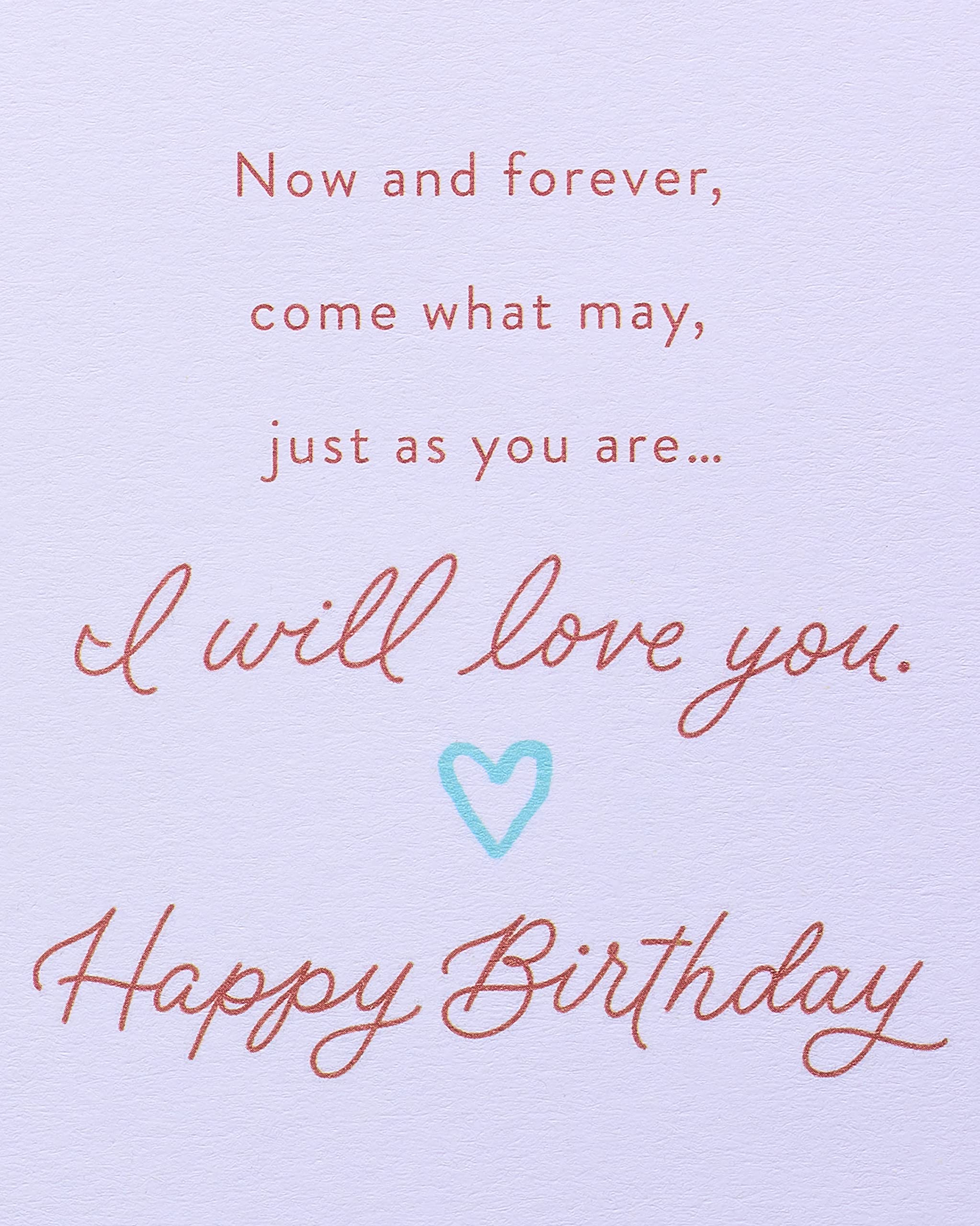 American Greetings Romantic Birthday Card (I Will Love You) - Image 4