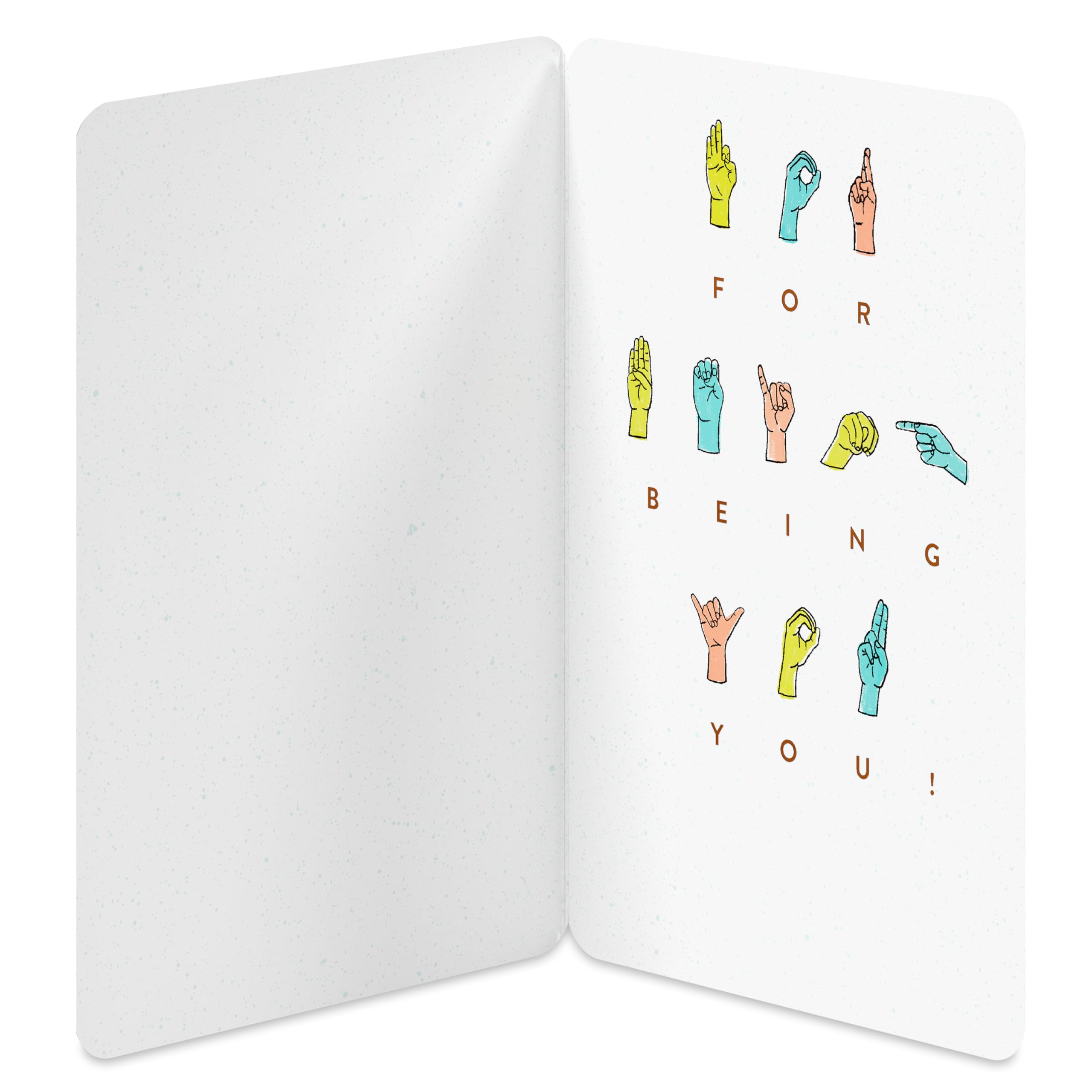 American Greetings Sign Language Thank You Card, Appreciation Card for the Hearing Impaired (Being You) - Image 2