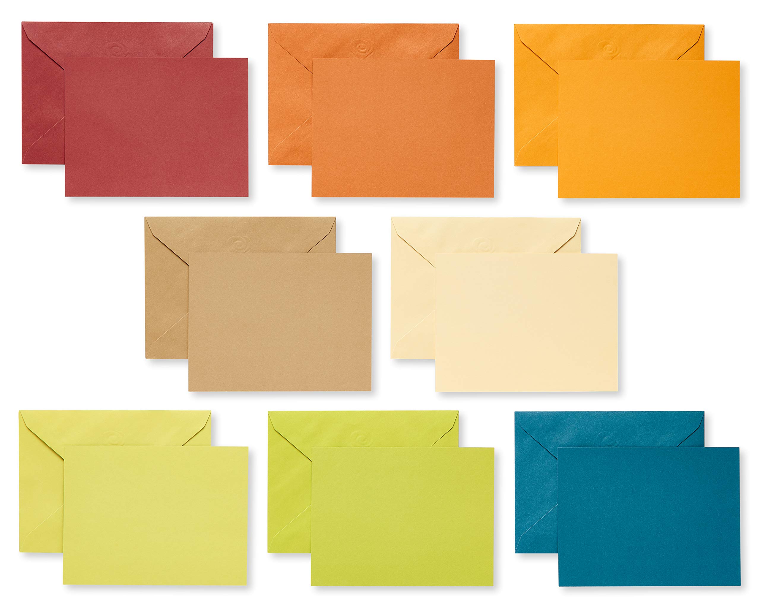 American Greetings Single Panel Blank Cards with Envelopes, Earthtone Colors (100-Count)