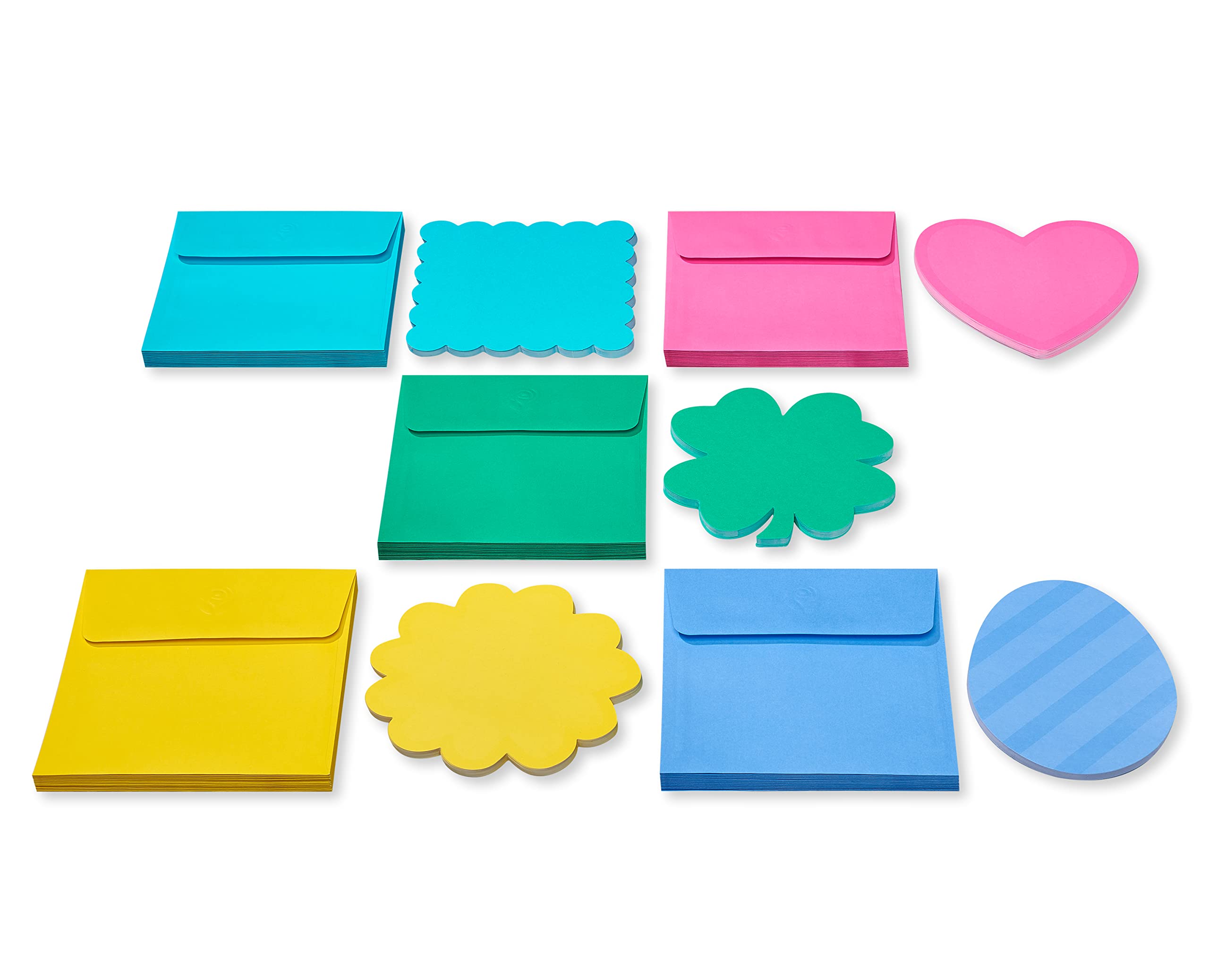 American Greetings Single Panel Blank Cards with Envelopes, Spring Shapes & Colors (100-Count) - Image 2