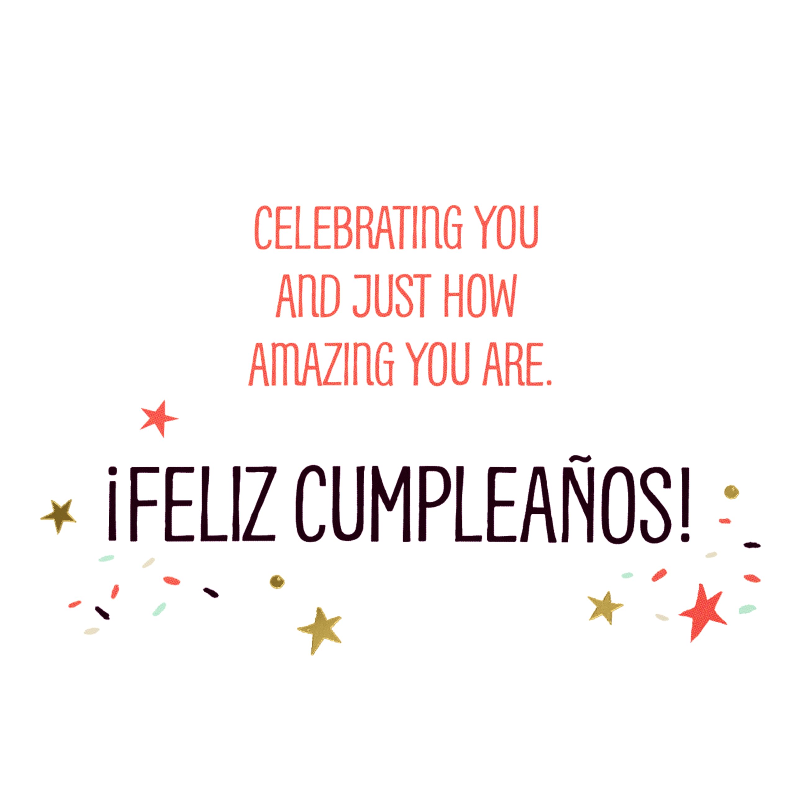 American Greetings Spanish Birthday Card (Feliz Cumpleaños) - Image 3