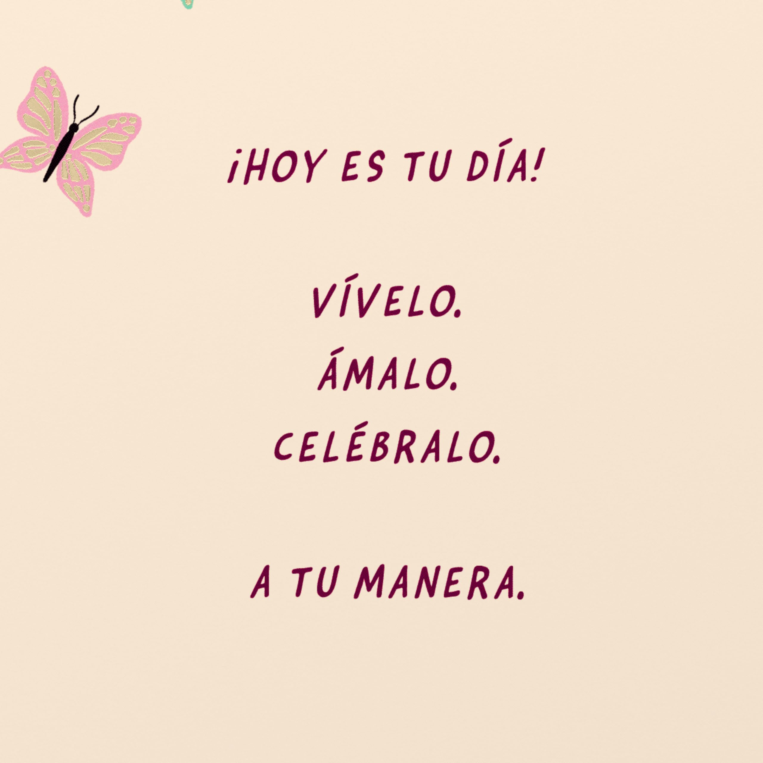 American Greetings Spanish Birthday Card for Her (¡Hoy es tu día!) - Image 3