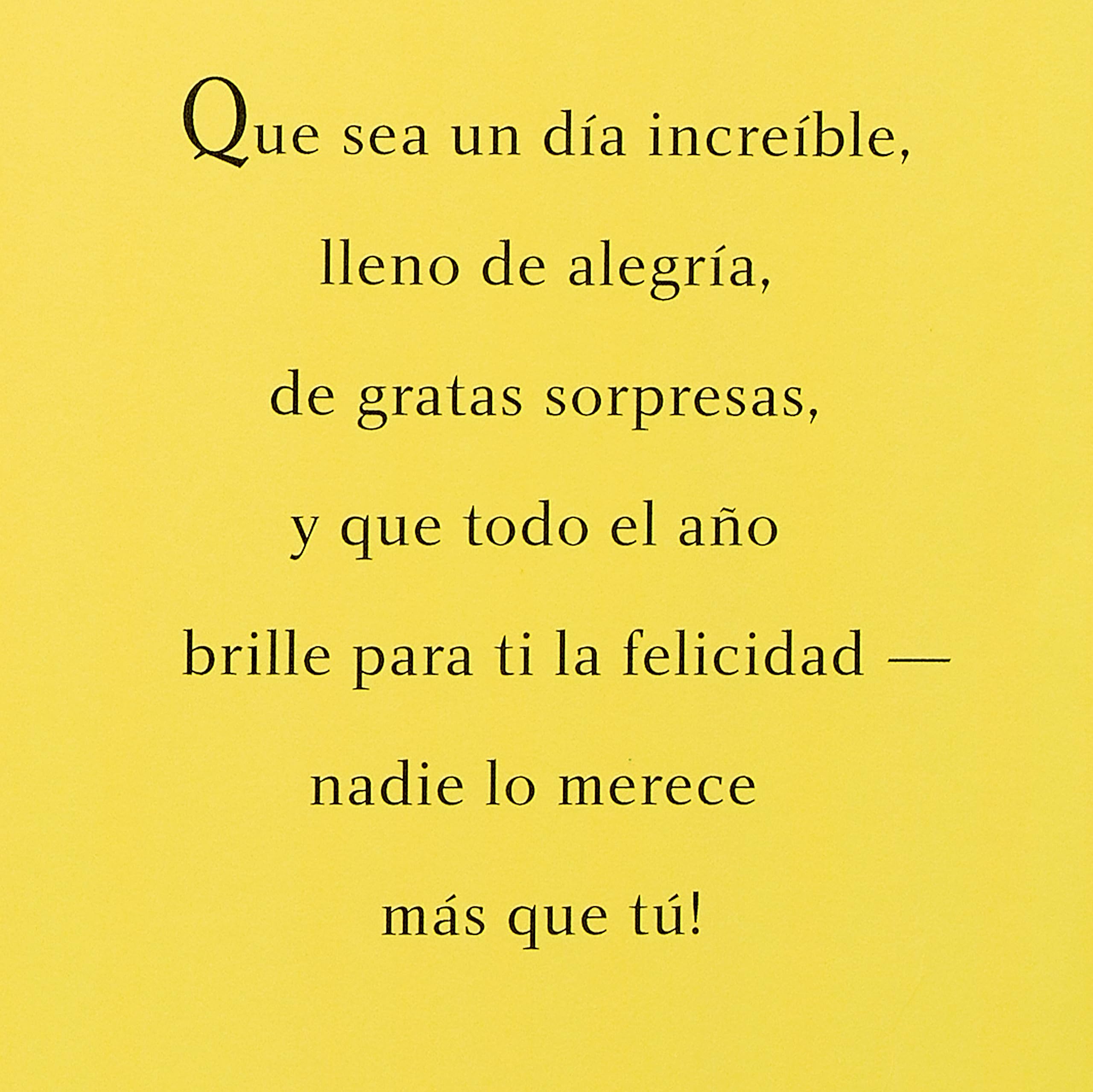 American Greetings Spanish Birthday Card (Un Día Increíble) - Image 3