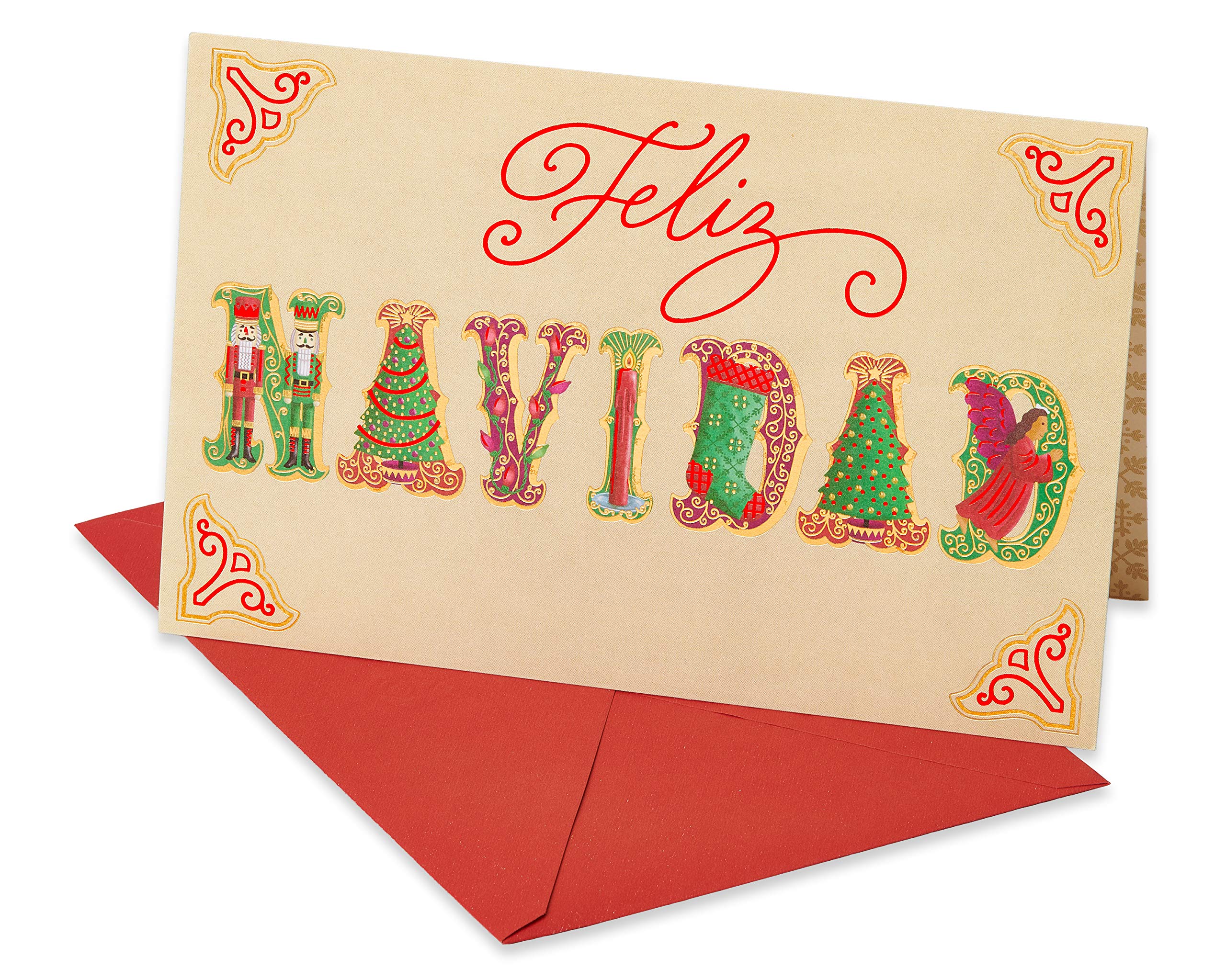 American Greetings Spanish Christmas Card, Tarjeta para Feliz Navidad (Llena Los Corazones de Amor)