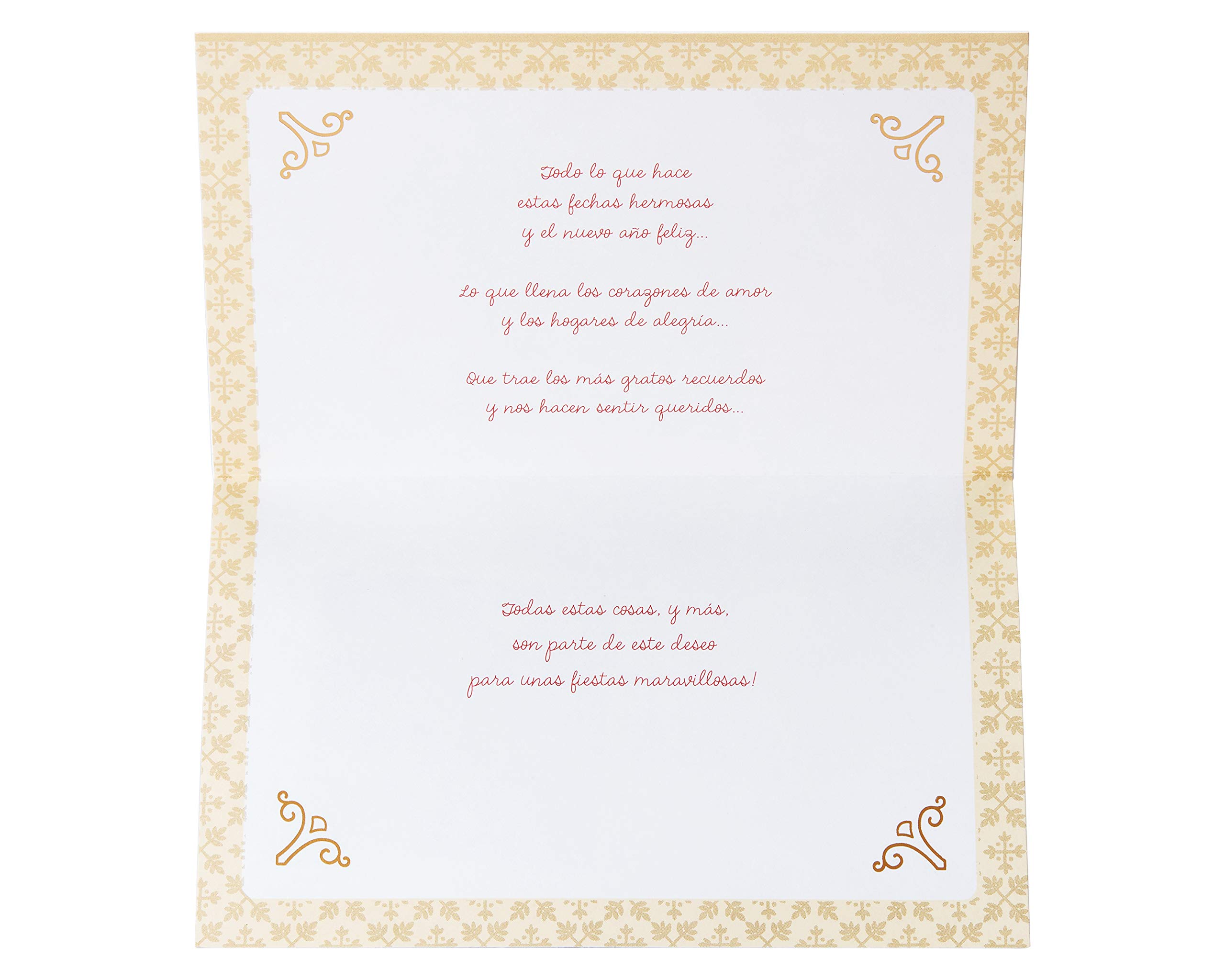 American Greetings Spanish Christmas Card, Tarjeta para Feliz Navidad (Llena Los Corazones de Amor) - Image 2