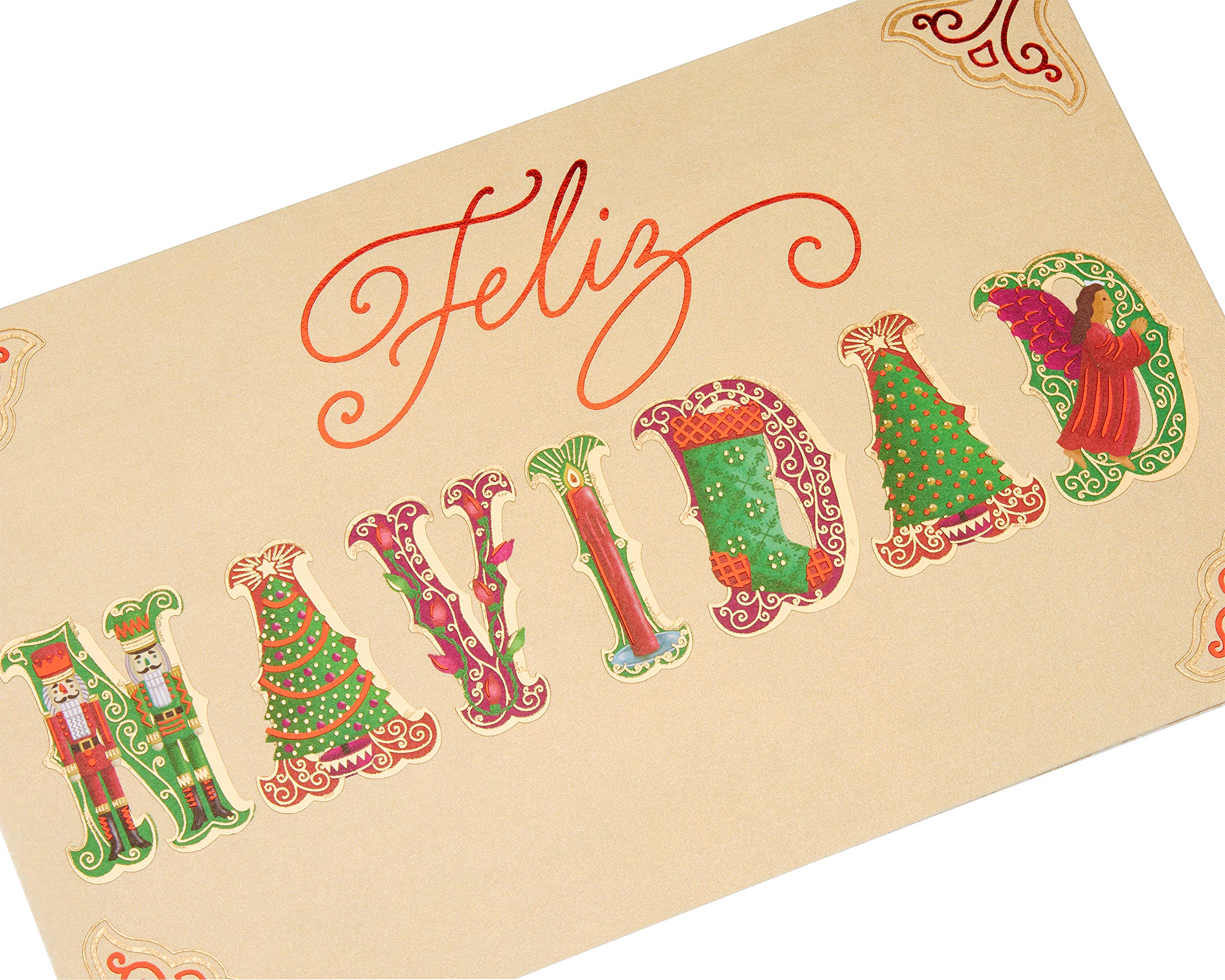 American Greetings Spanish Christmas Card, Tarjeta para Feliz Navidad (Llena Los Corazones de Amor) - Image 5
