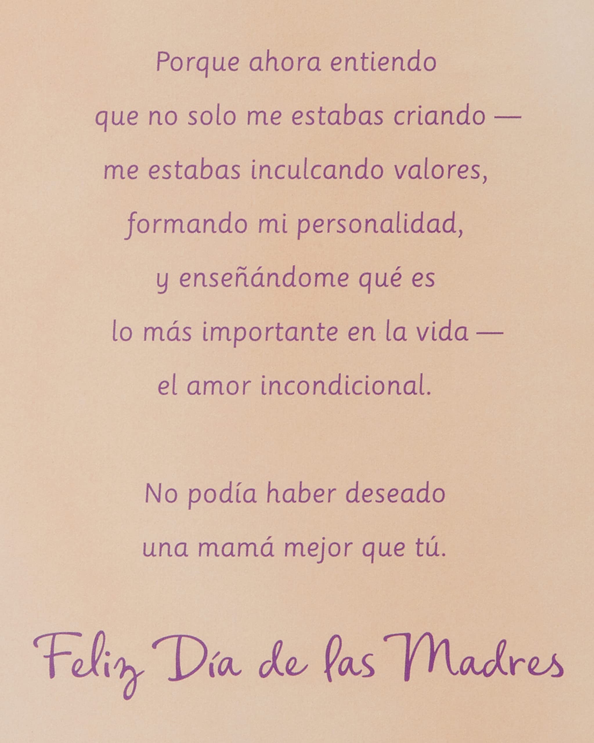 American Greetings Spanish Mothers Day Card for Mom (Las Mamás Guían Corazones) - Image 3
