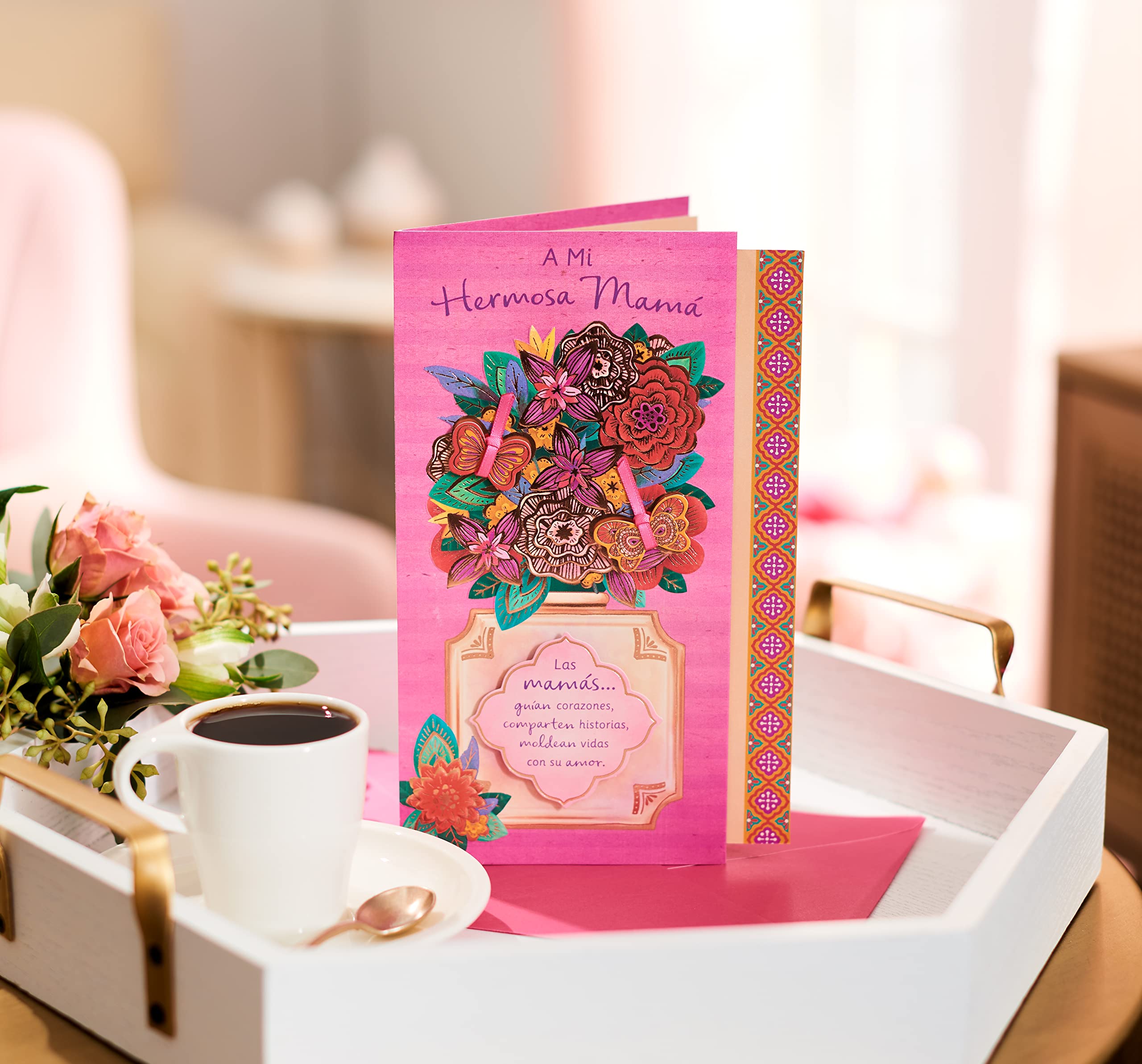 American Greetings Spanish Mothers Day Card for Mom (Las Mamás Guían Corazones) - Image 6