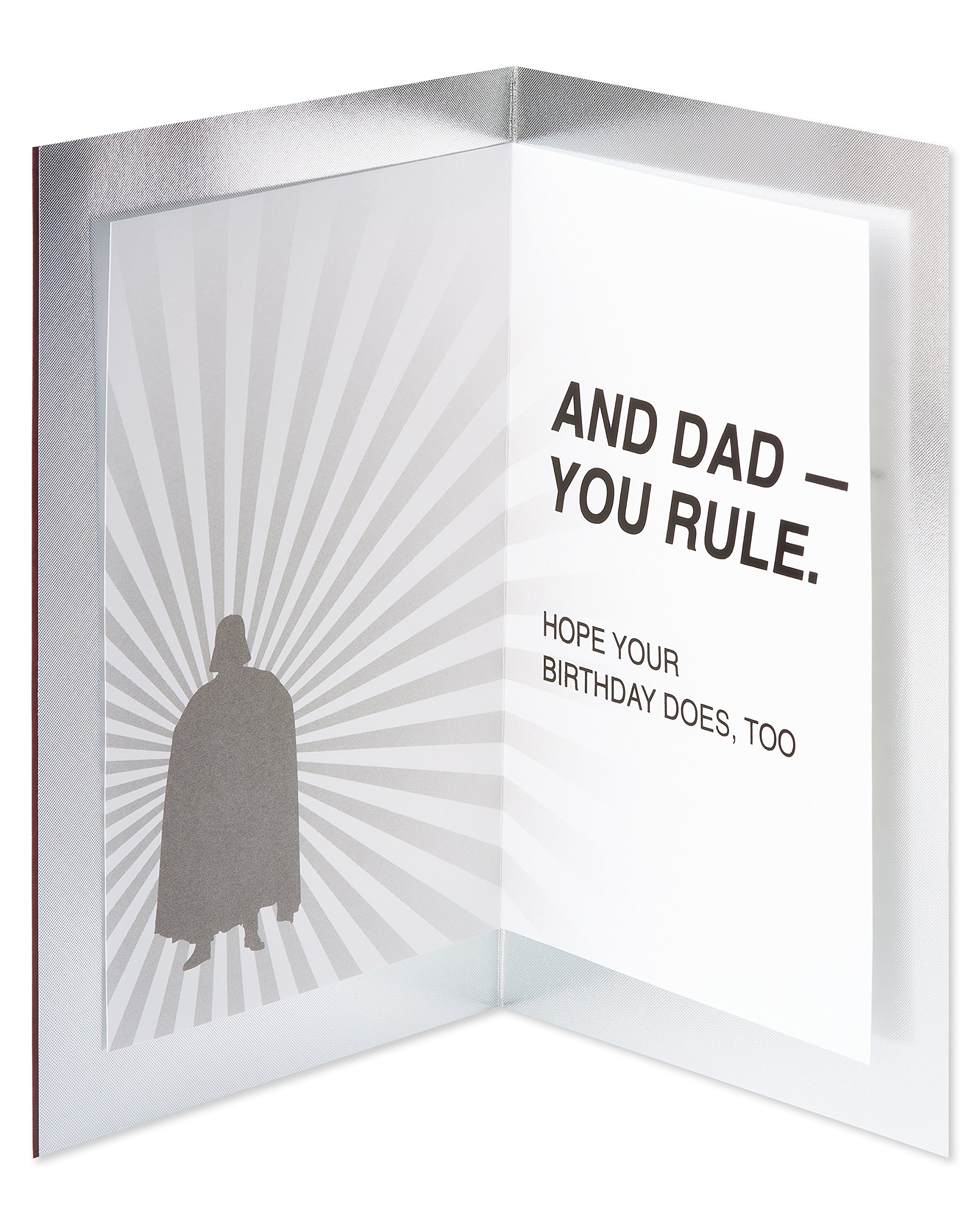 American Greetings Star Wars Birthday Card for Dad (Darth Vader) - Image 2