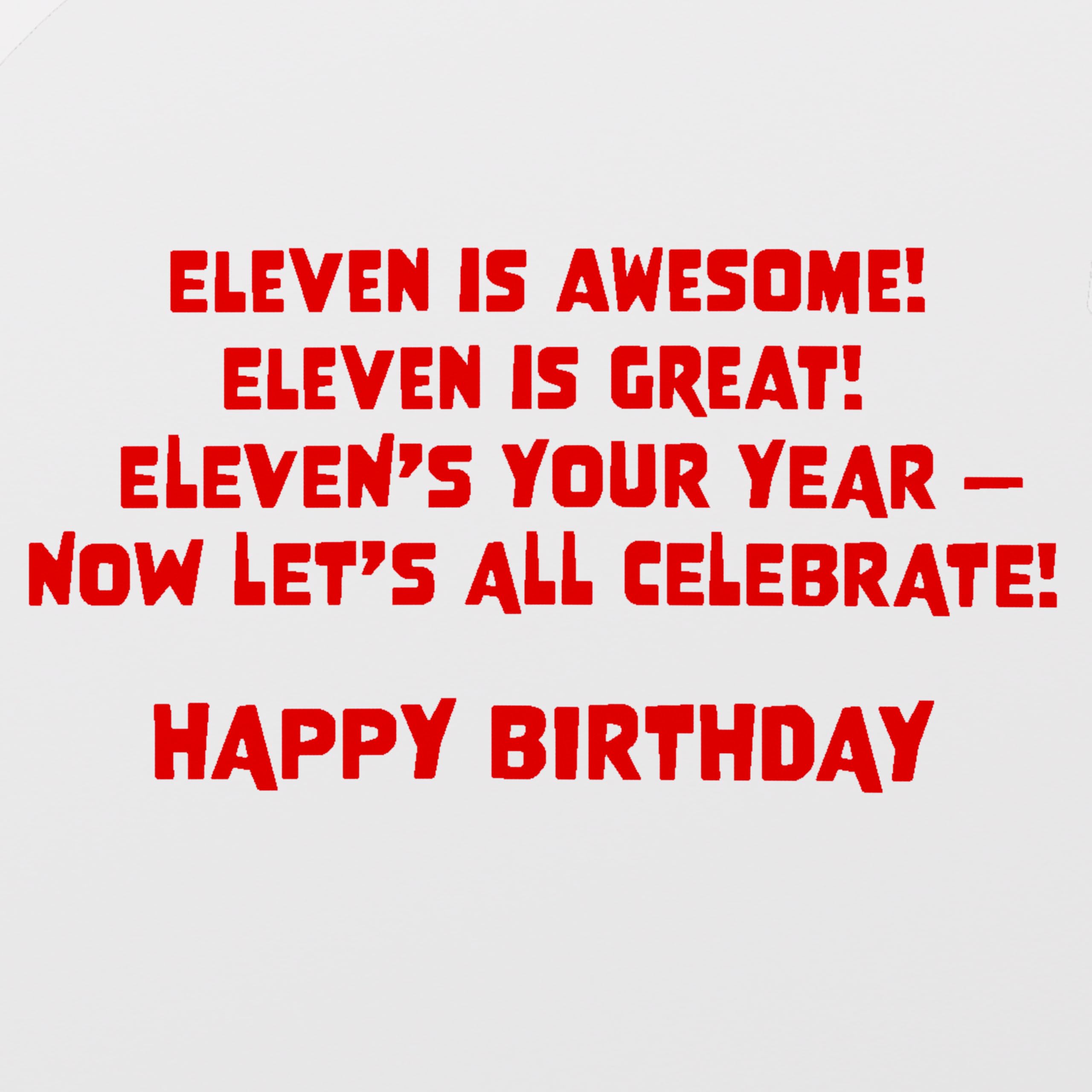 American Greetings Starry Red 11th Birthday Card for Kids, Happy Birthday Card for 11-Year-Old Boys or Girls (Eleven is Awesome) - Image 3