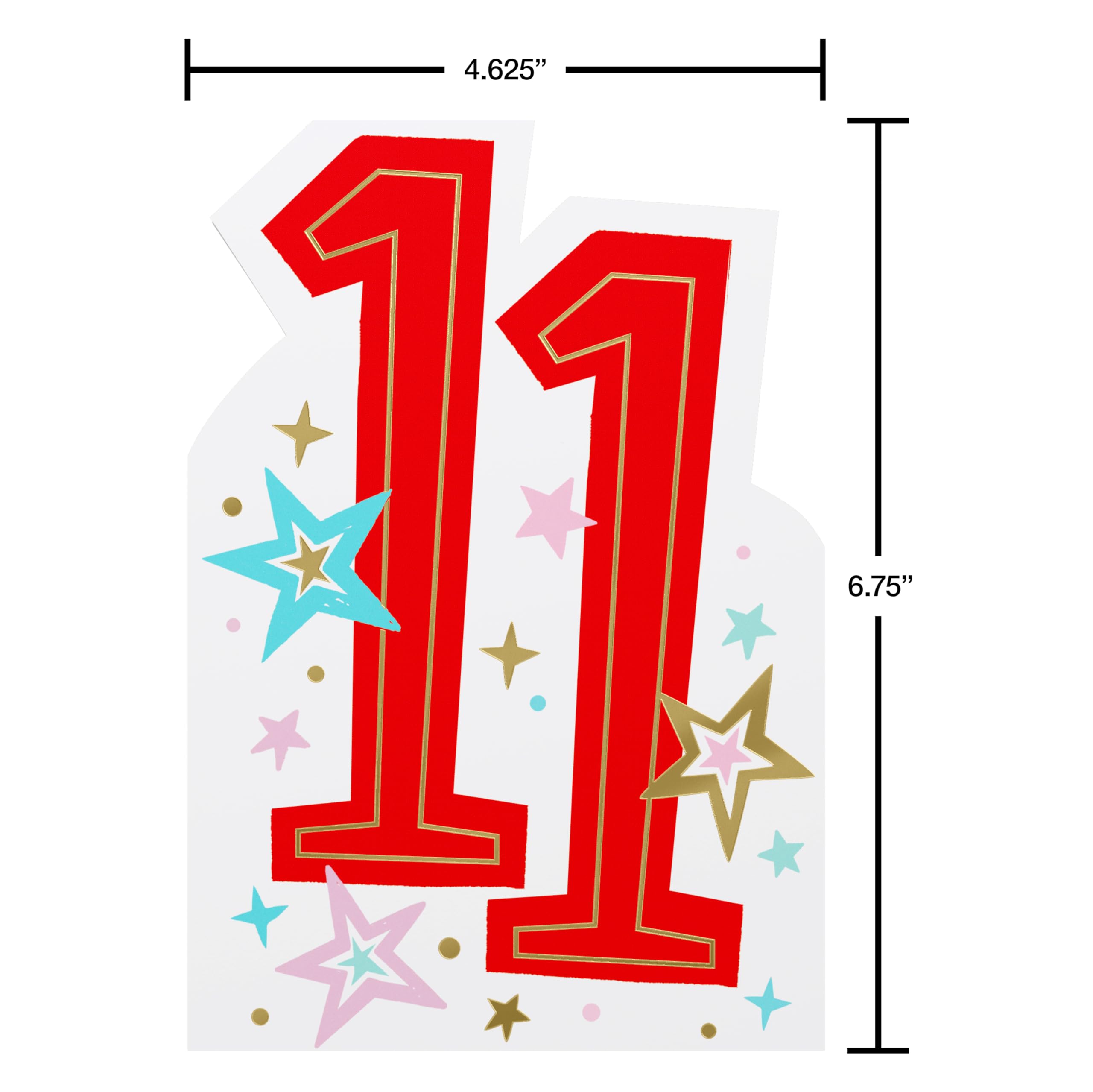 American Greetings Starry Red 11th Birthday Card for Kids, Happy Birthday Card for 11-Year-Old Boys or Girls (Eleven is Awesome) - Image 4