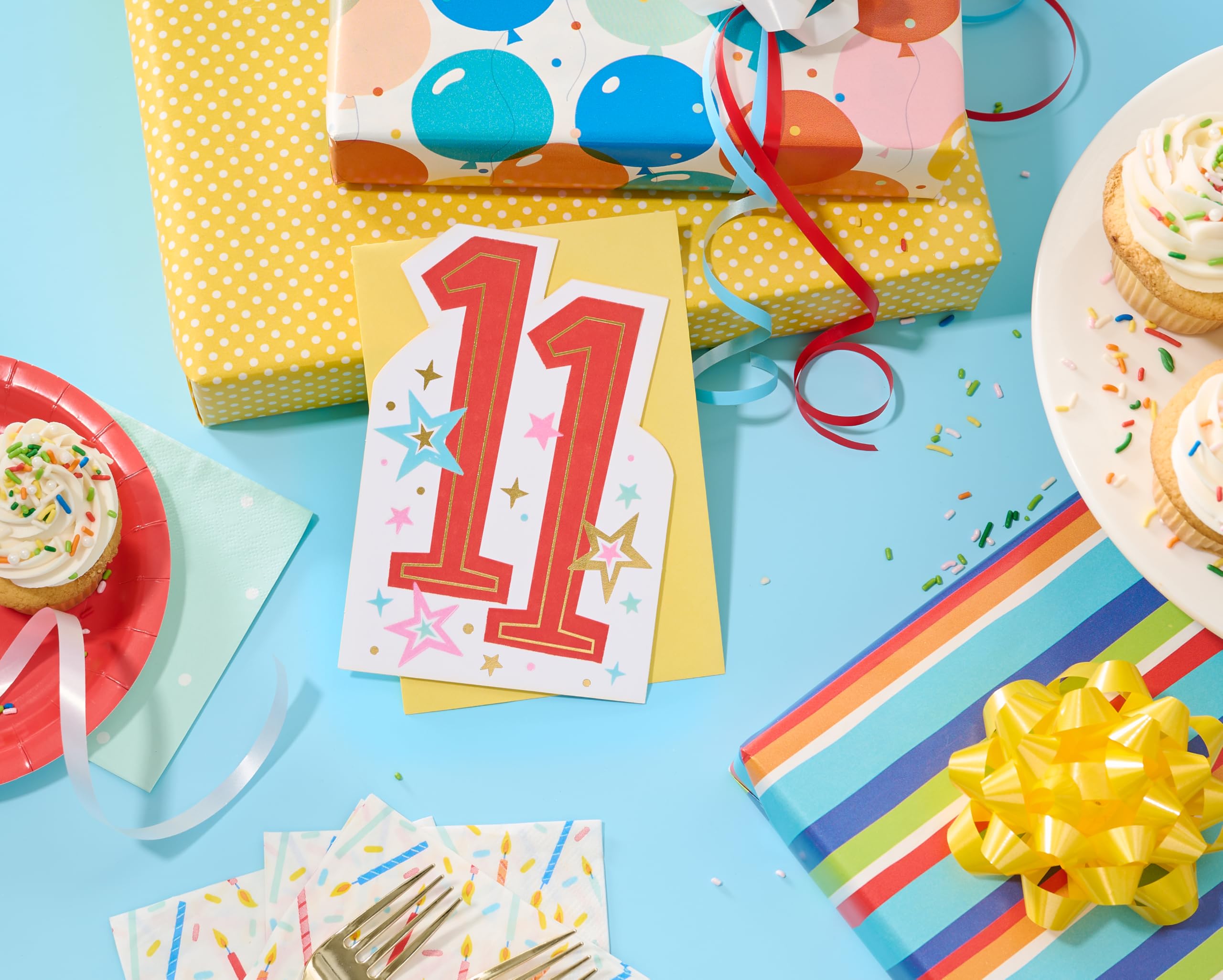 American Greetings Starry Red 11th Birthday Card for Kids, Happy Birthday Card for 11-Year-Old Boys or Girls (Eleven is Awesome) - Image 6