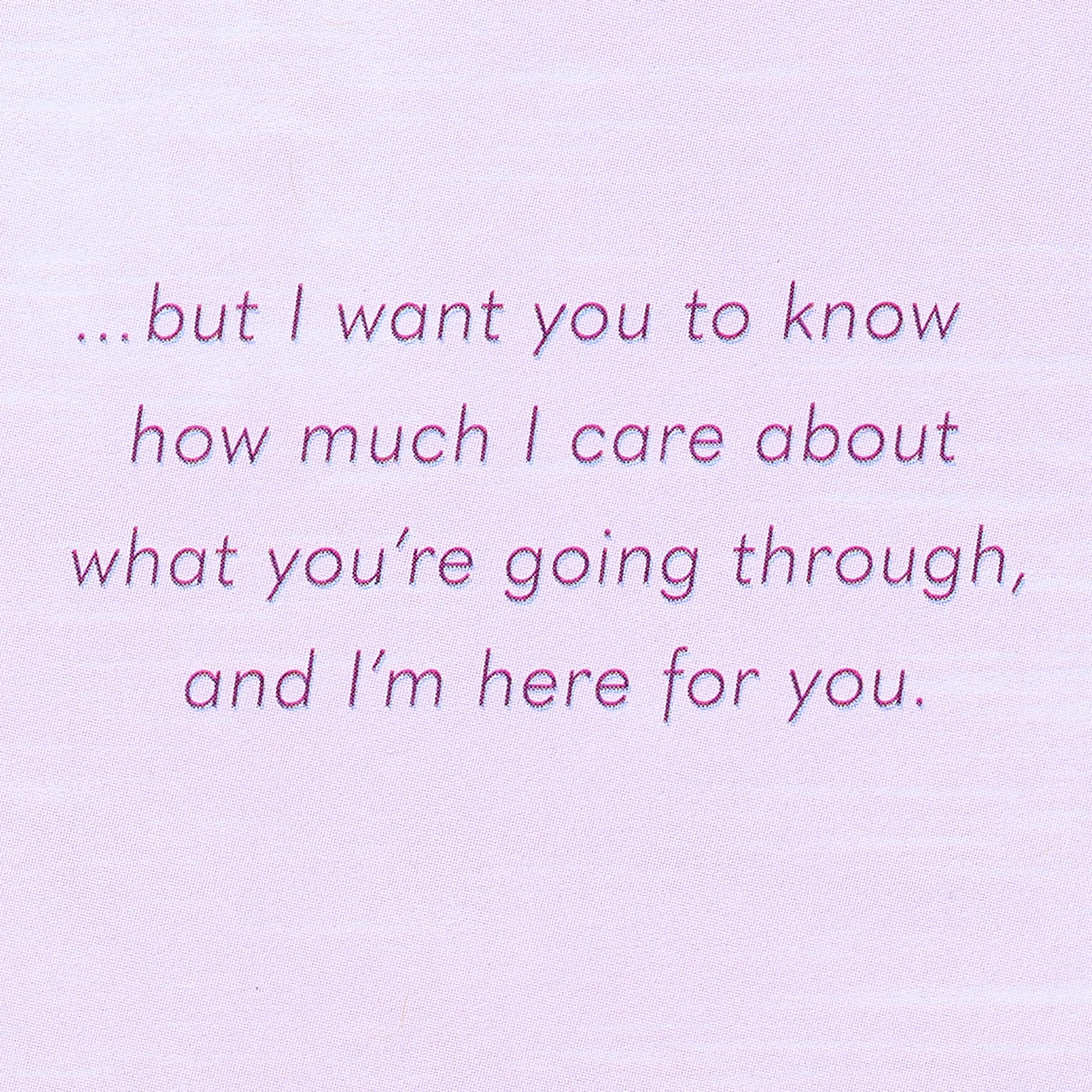 American Greetings Sympathy Card for Miscarriage (I'm Here For You) - Image 3