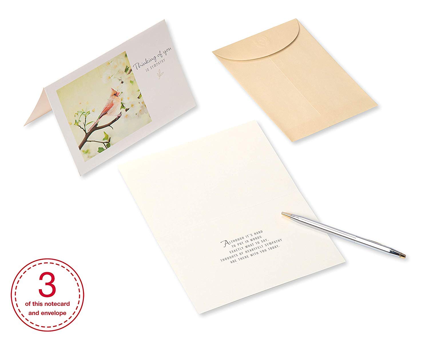 American Greetings Sympathy Cards Assortment with Envelopes, Floral (12-Count) - Image 4