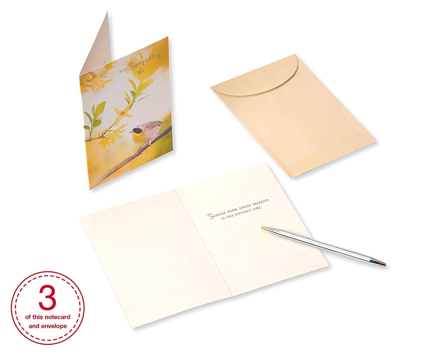 American Greetings Sympathy Cards Assortment with Envelopes, Floral (12-Count) - Image 5