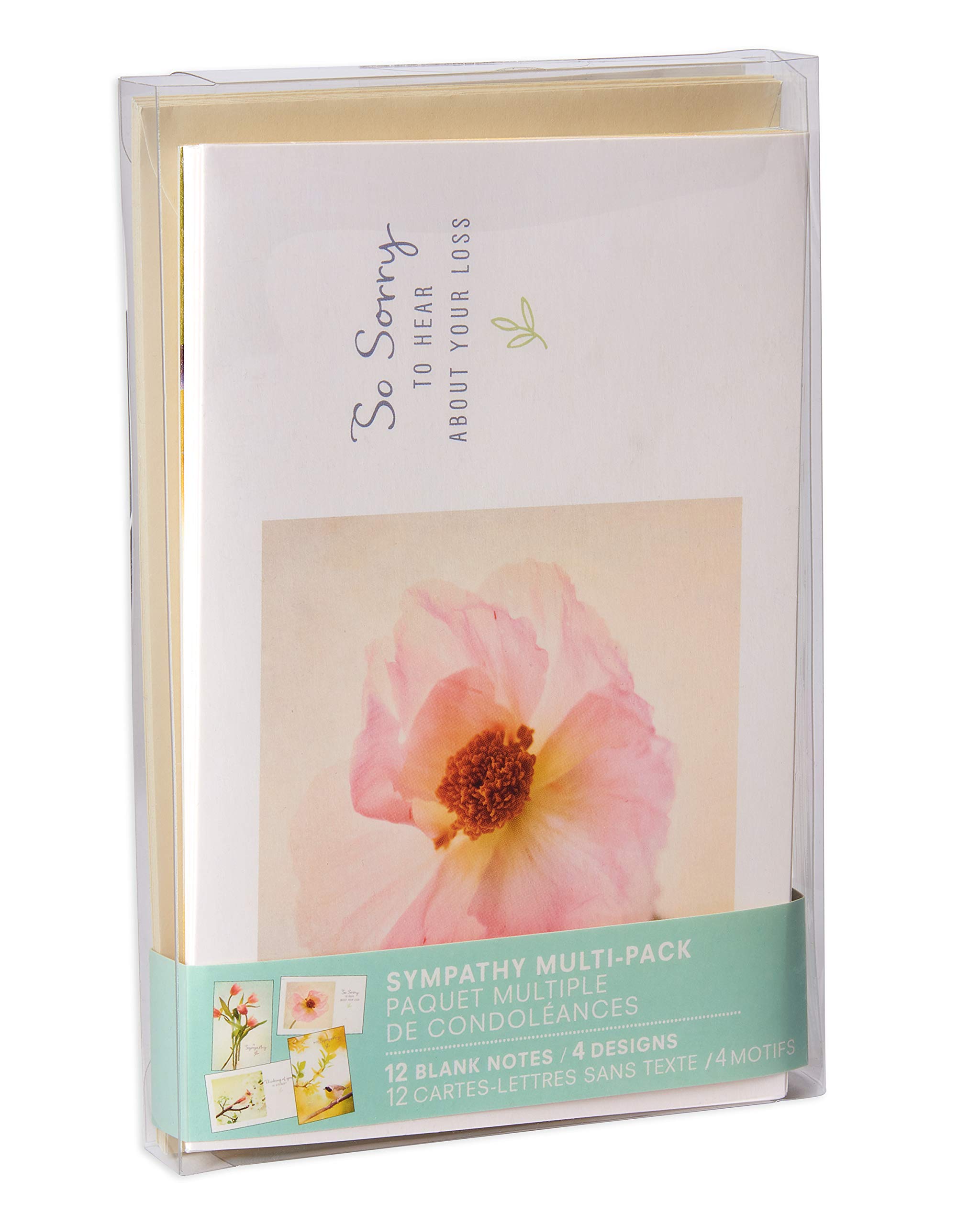 American Greetings Sympathy Cards Assortment with Envelopes, Floral (12-Count) - Image 7