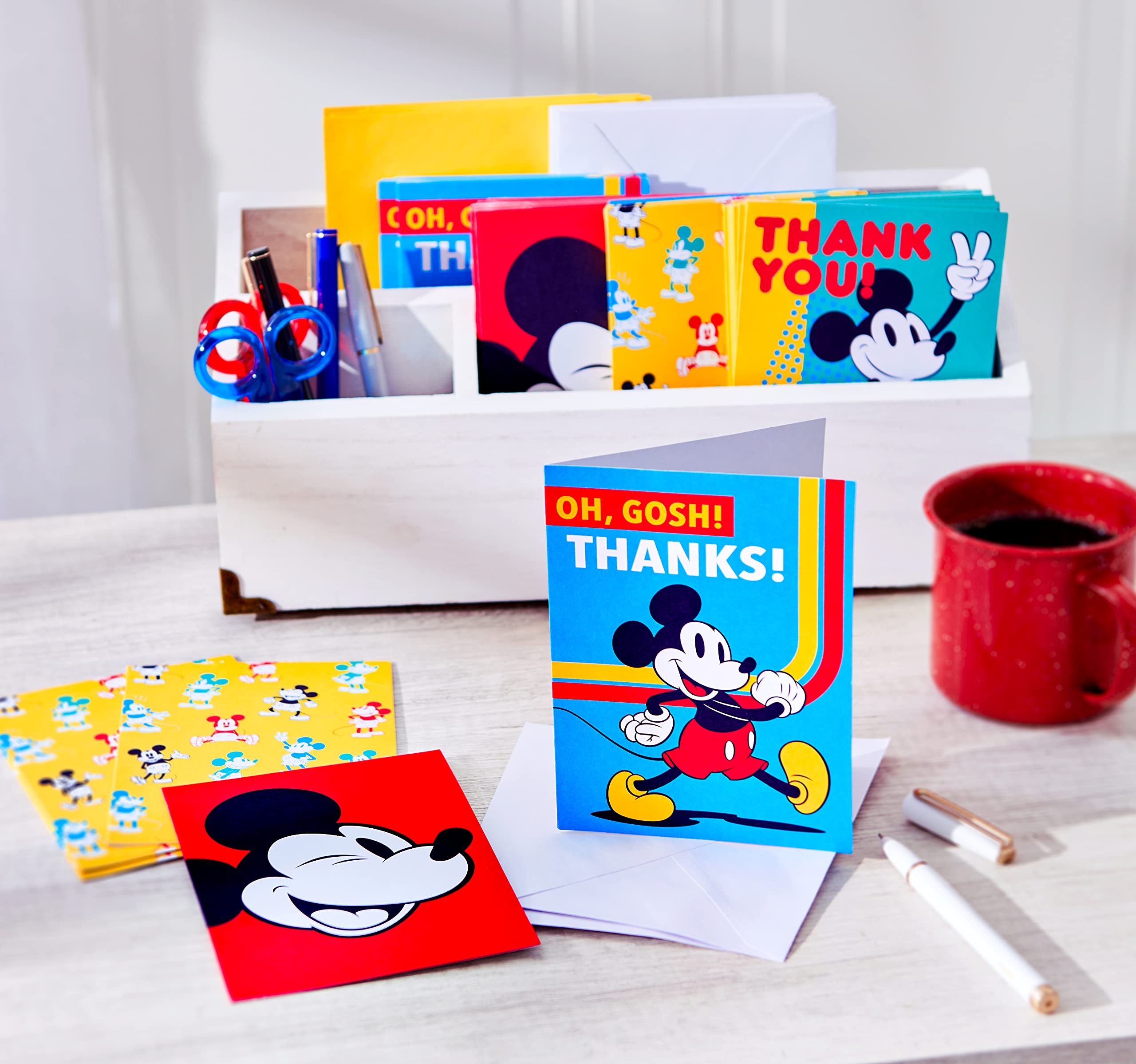 American Greetings Thank You and Blank Cards Bundle with Envelopes, Mickey Mouse (48-Count) - Image 4