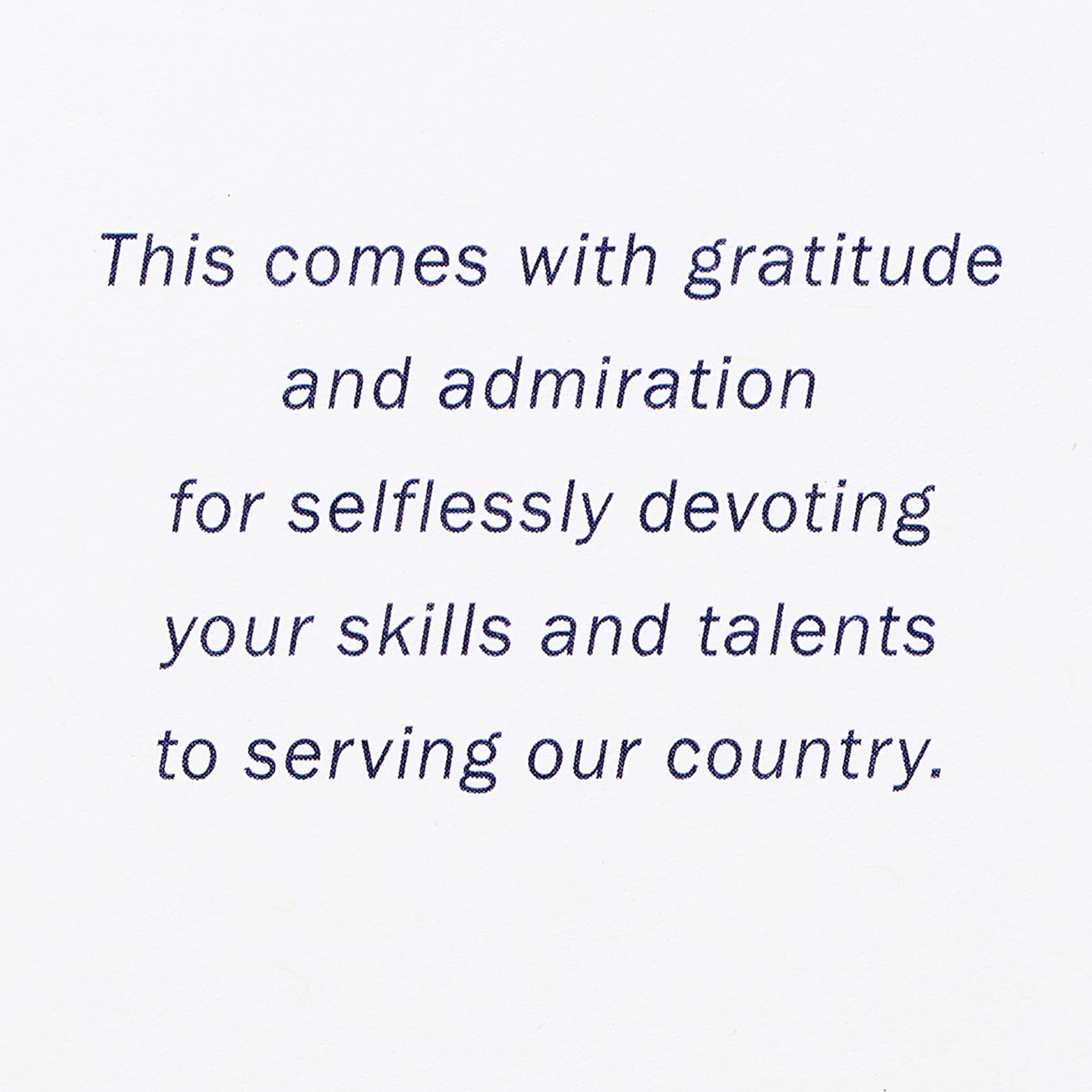 American Greetings Thank You Card for Veteran (Gratitude and Admiration) - Image 3