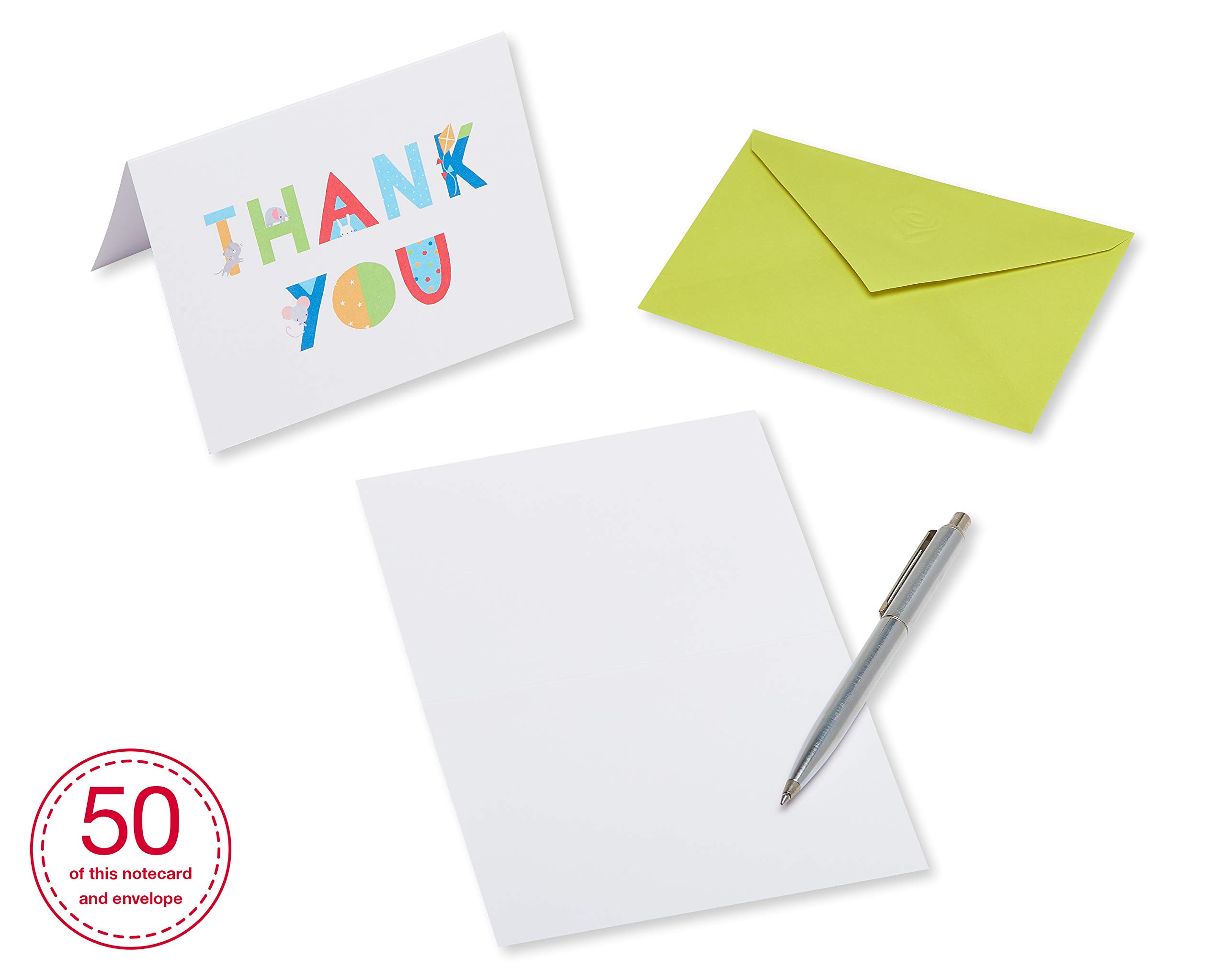 American Greetings Thank You Cards with Envelopes, Baby Icons (50-Count) - Image 3