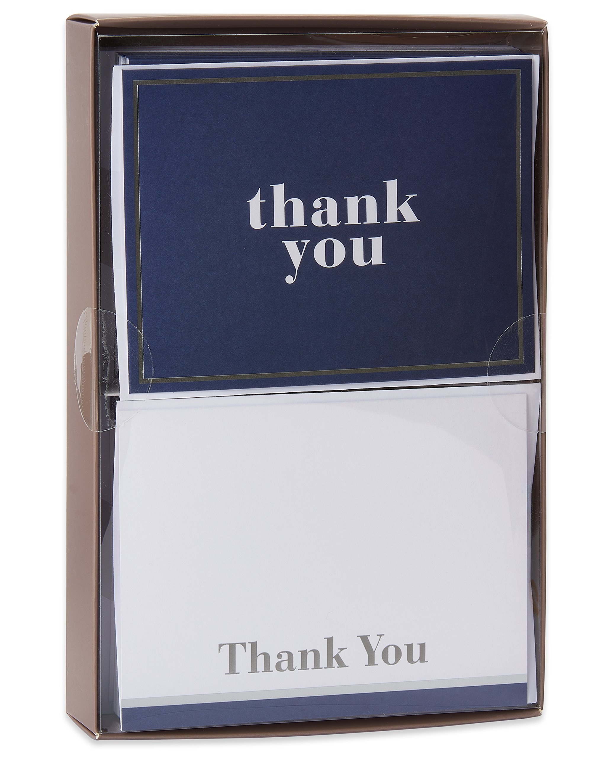 American Greetings Thank You Cards with Envelopes, Blue and White (50-Count) - Image 4