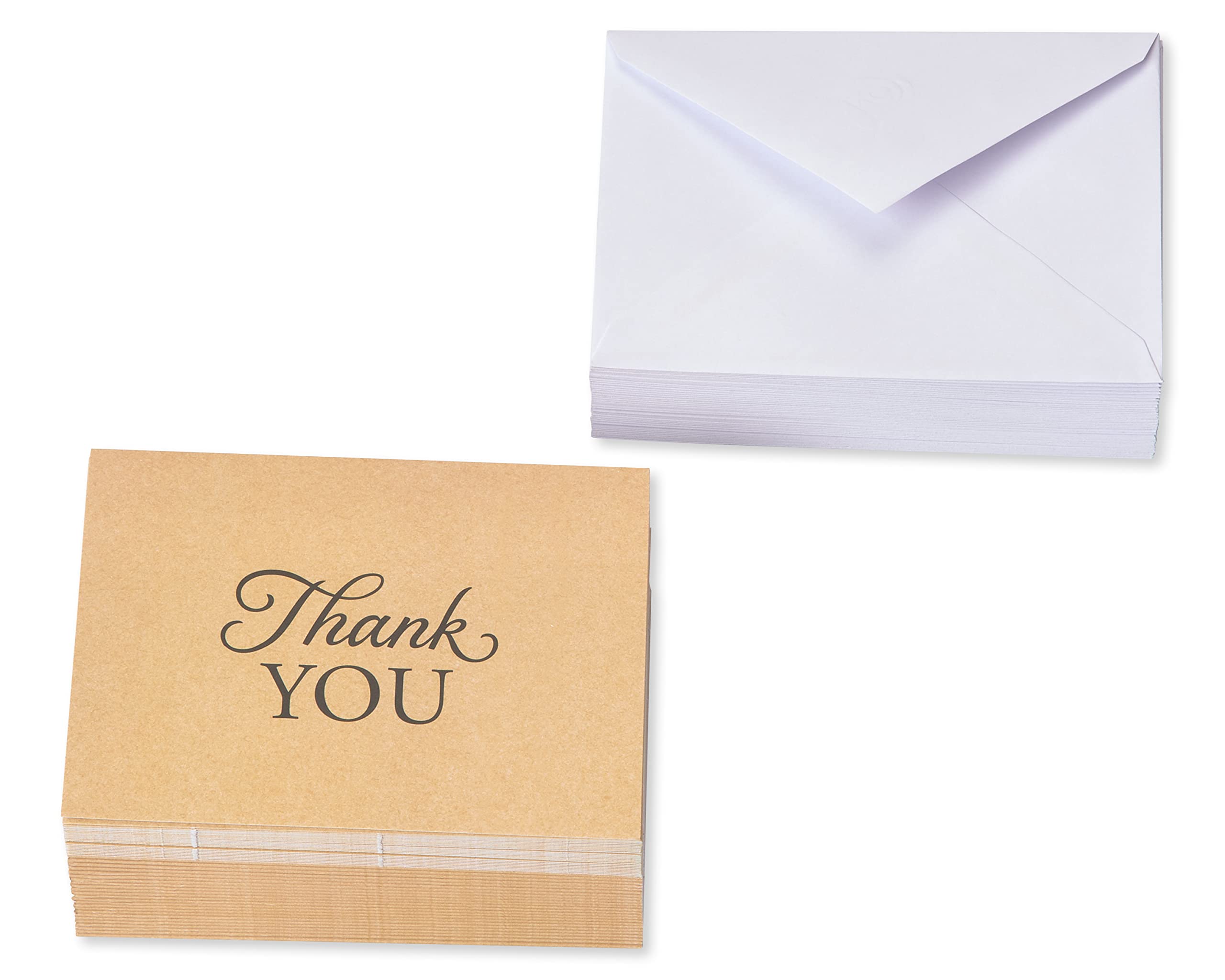 American Greetings Thank You Cards with Envelopes, Brown Kraft-Style (50-Count) - Image 4