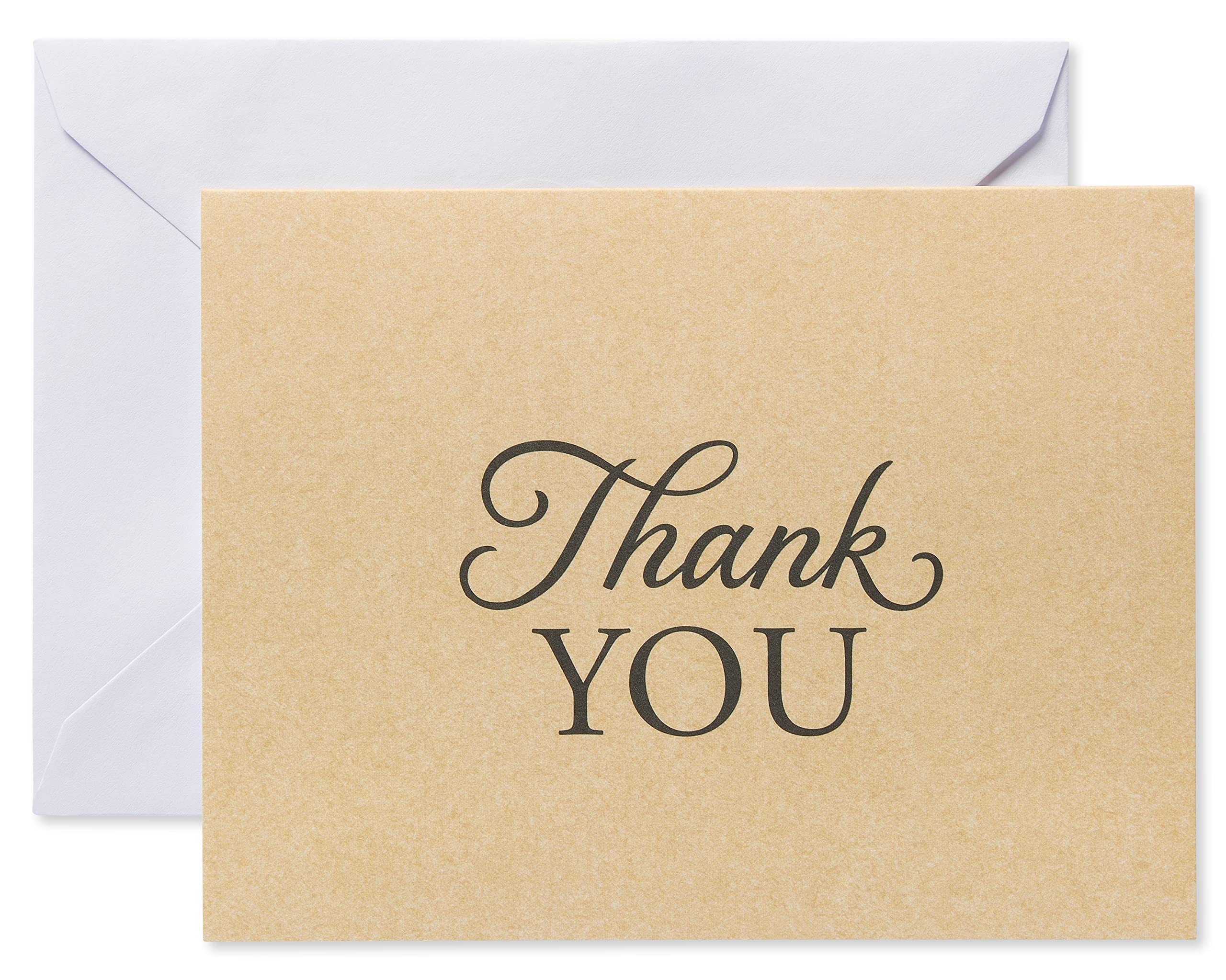 American Greetings Thank You Cards with Envelopes, Brown Kraft-Style (50-Count) - Image 5
