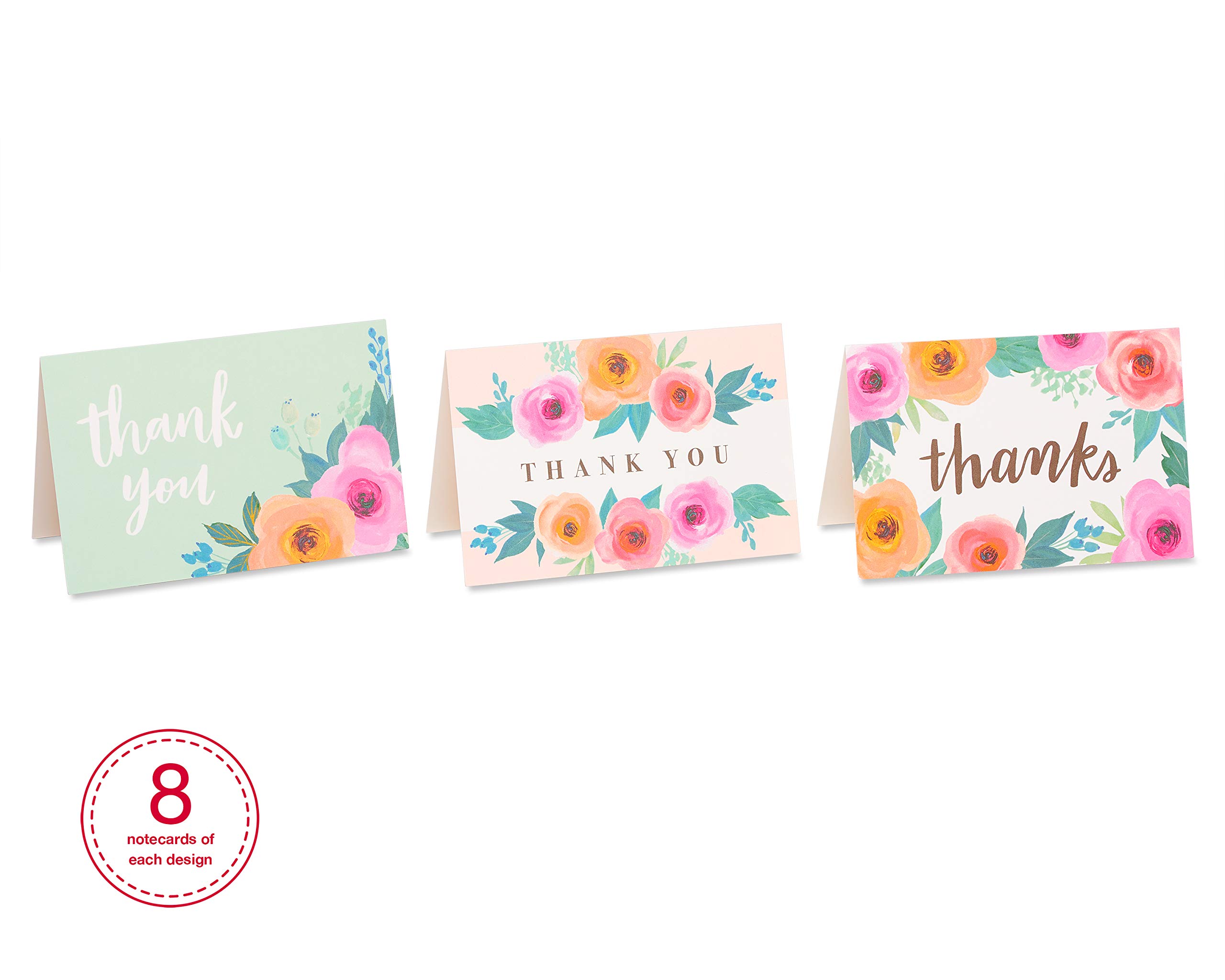 American Greetings Thank You Cards with Envelopes, Floral (48-Count) - Image 3