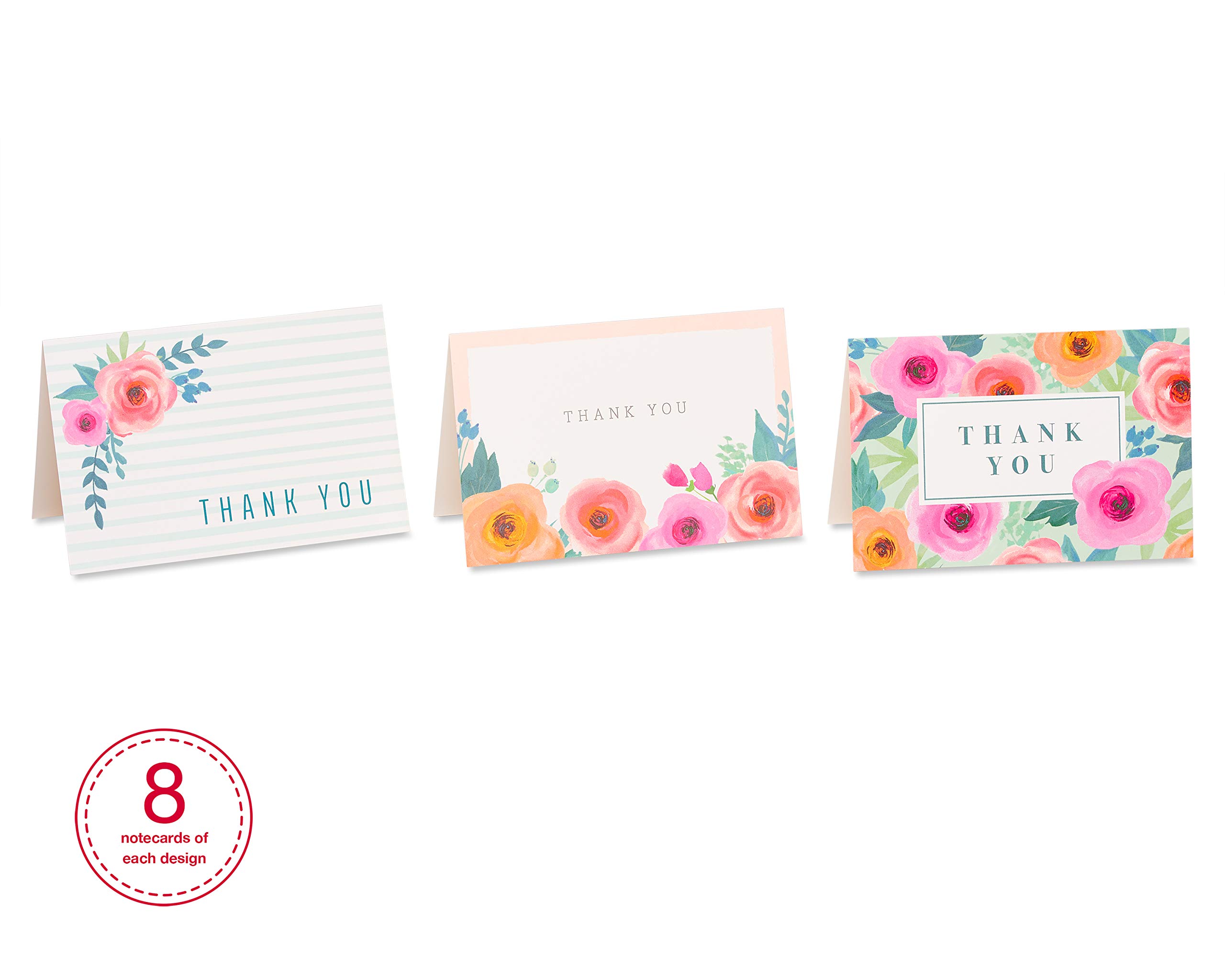 American Greetings Thank You Cards with Envelopes, Floral (48-Count) - Image 4