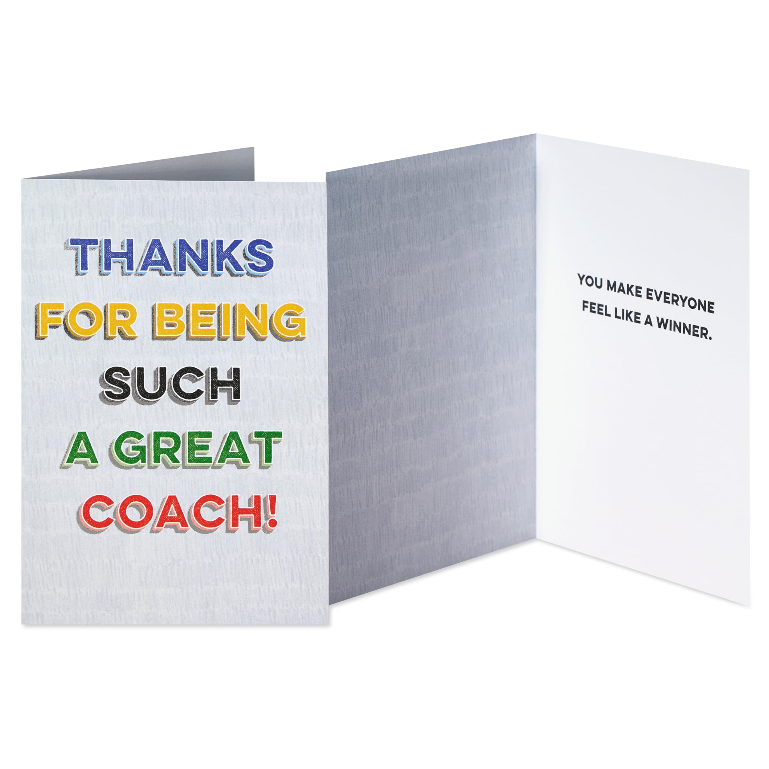 American Greetings Thank You Cards with Envelopes For Coach, Number 1 Coach Medal (8-Count) - Image 3