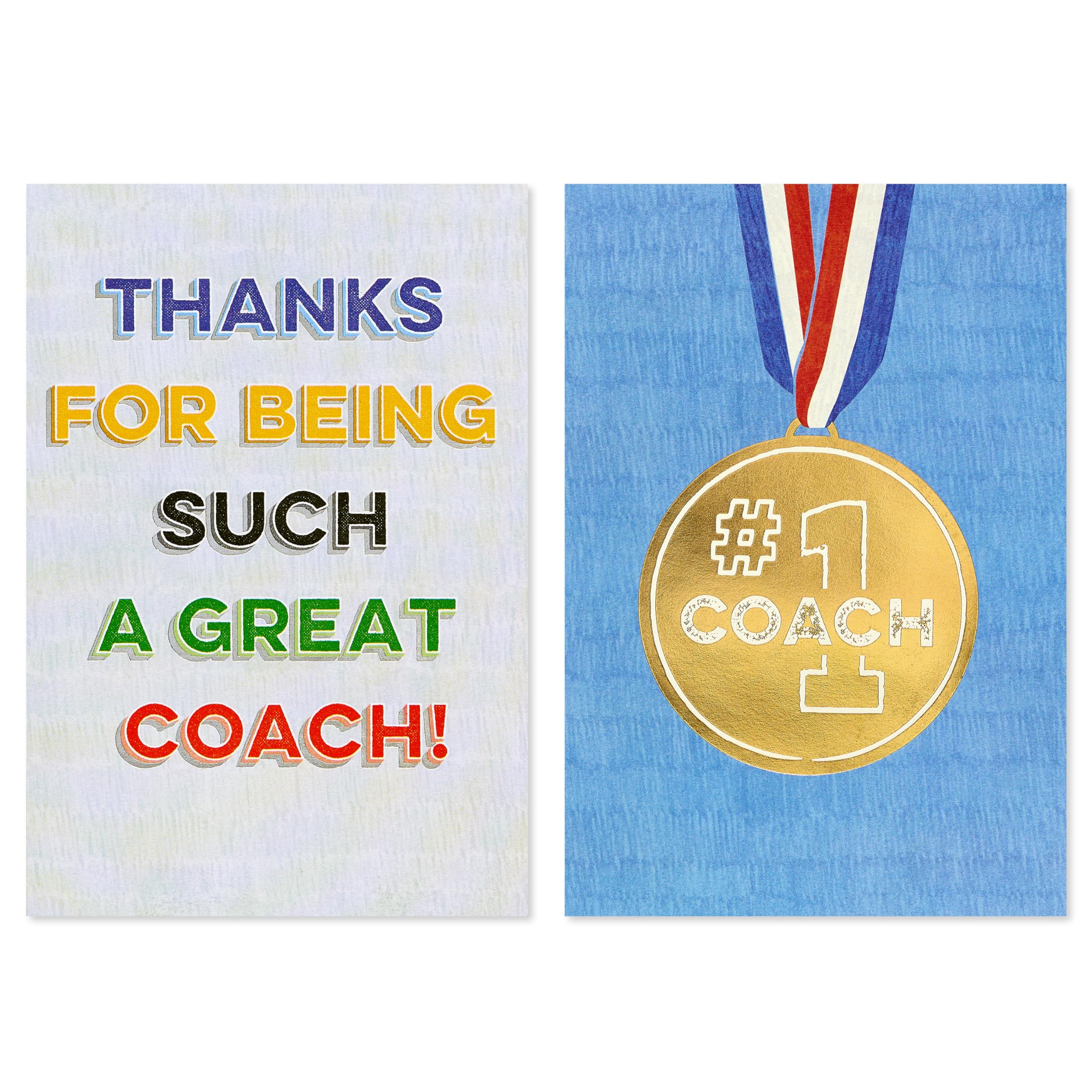 American Greetings Thank You Cards with Envelopes For Coach, Number 1 Coach Medal (8-Count) - Image 7