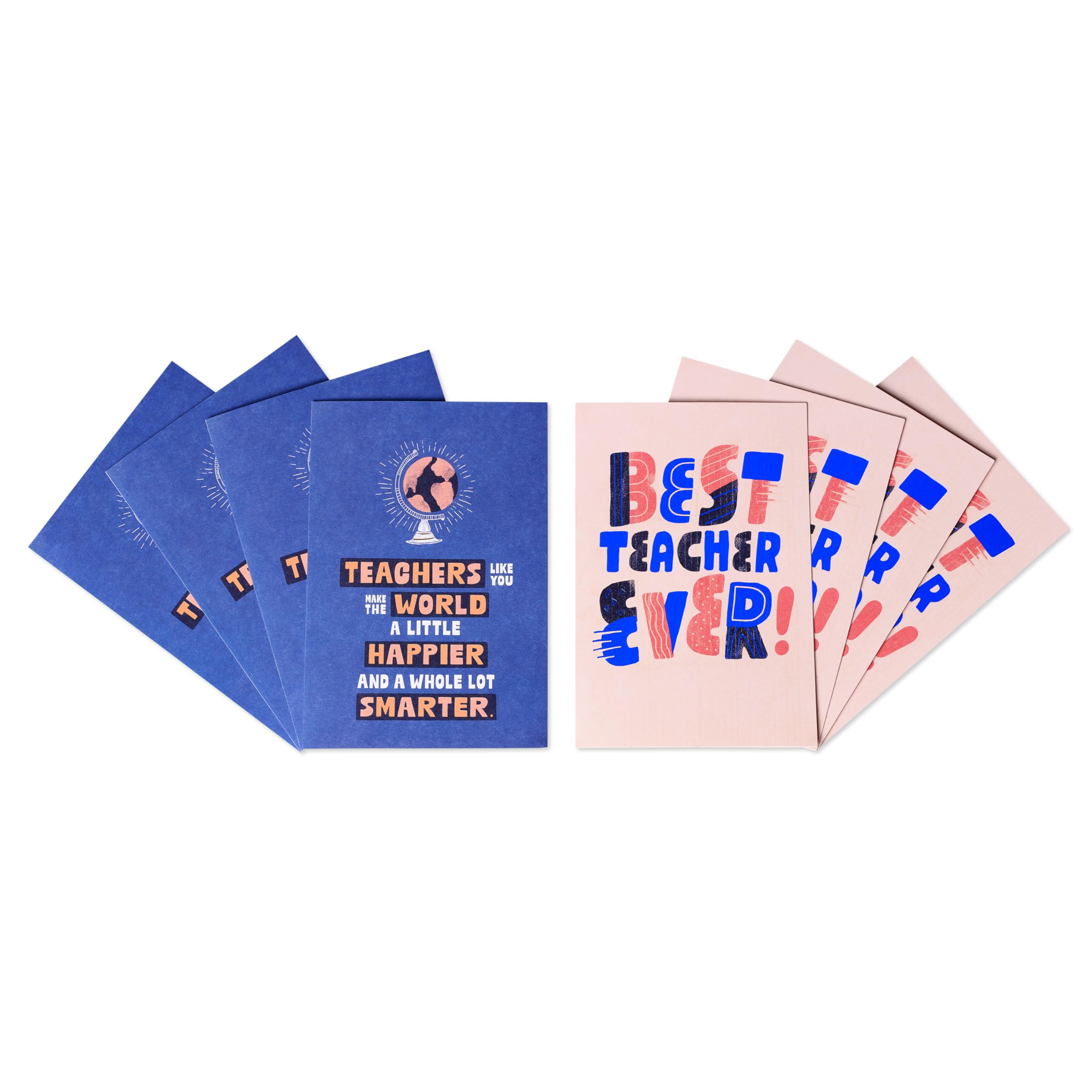 American Greetings Thank You Cards with Envelopes for Teacher, Globe (8-Count)