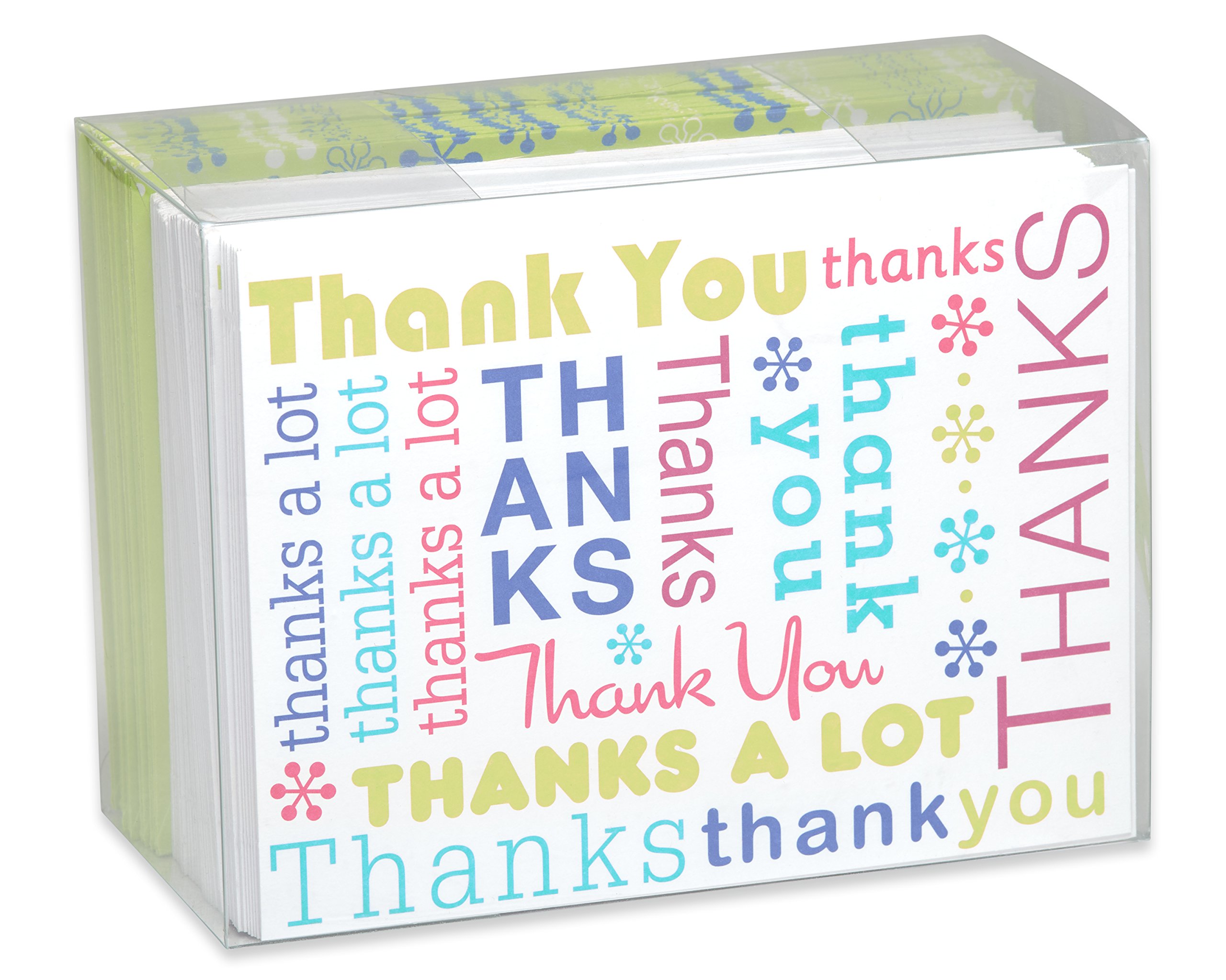 American Greetings Thank You Cards with Envelopes, Multicolored Script (50-Count) - Image 4